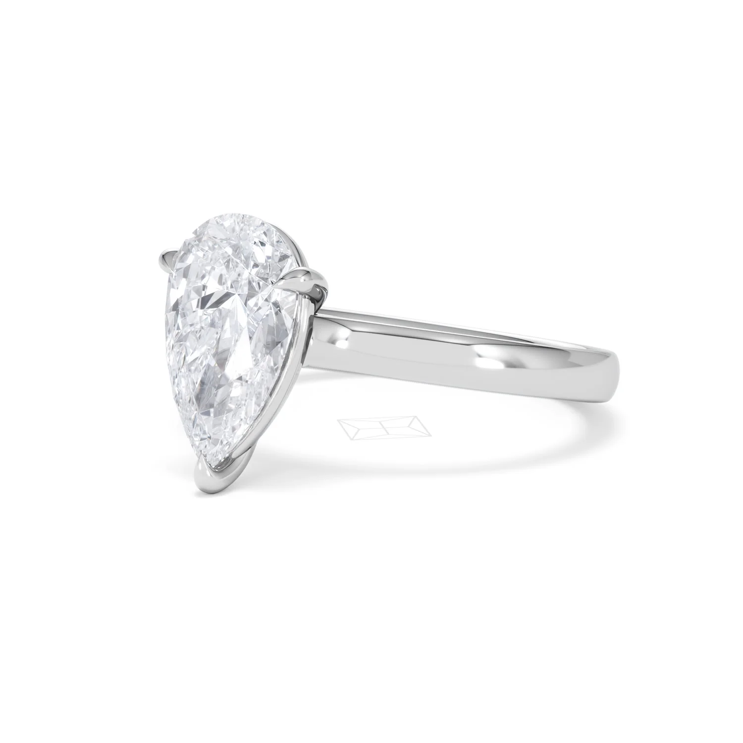 Amora Pear 2.00ct Lab Diamond Engagement Ring F/VS Set in Platinum - Image 80