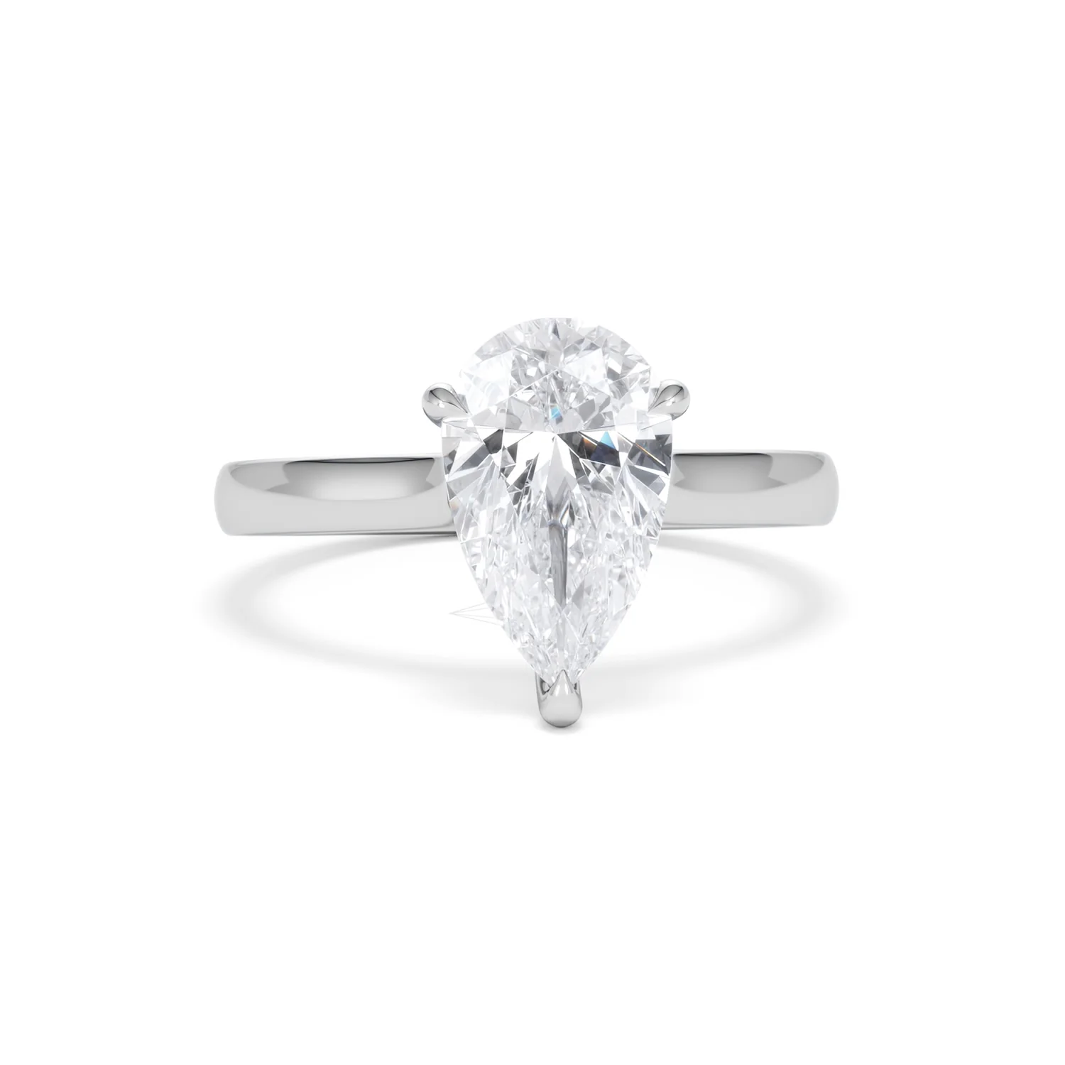 Amora Pear 2.00ct Lab Diamond Engagement Ring F/VS Set in Platinum - Image 9