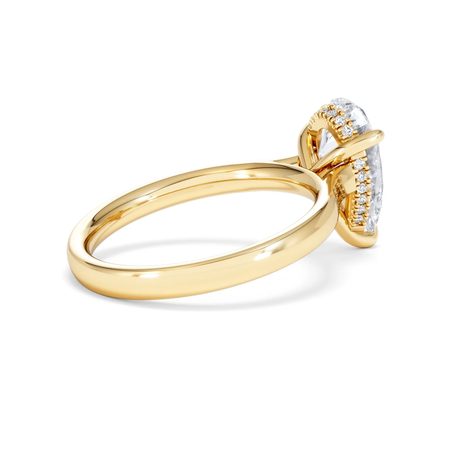Amora Pear 2.09ct Hidden Halo Lab Diamond Engagement Ring F/VS Set in 18K Gold - Image 35