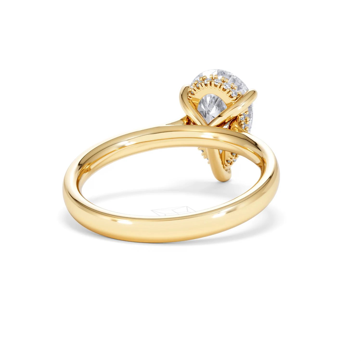 Amora Pear 2.09ct Hidden Halo Lab Diamond Engagement Ring F/VS Set in 18K Gold - Image 43