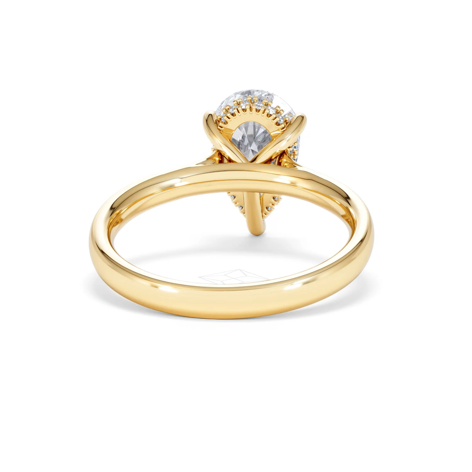 Amora Pear 2.09ct Hidden Halo Lab Diamond Engagement Ring F/VS Set in 18K Gold - Image 46