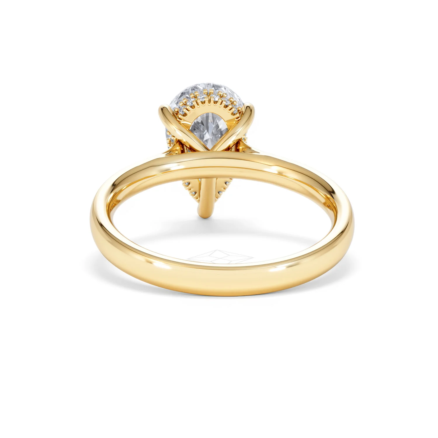 Amora Pear 2.09ct Hidden Halo Lab Diamond Engagement Ring F/VS Set in 18K Gold - Image 49