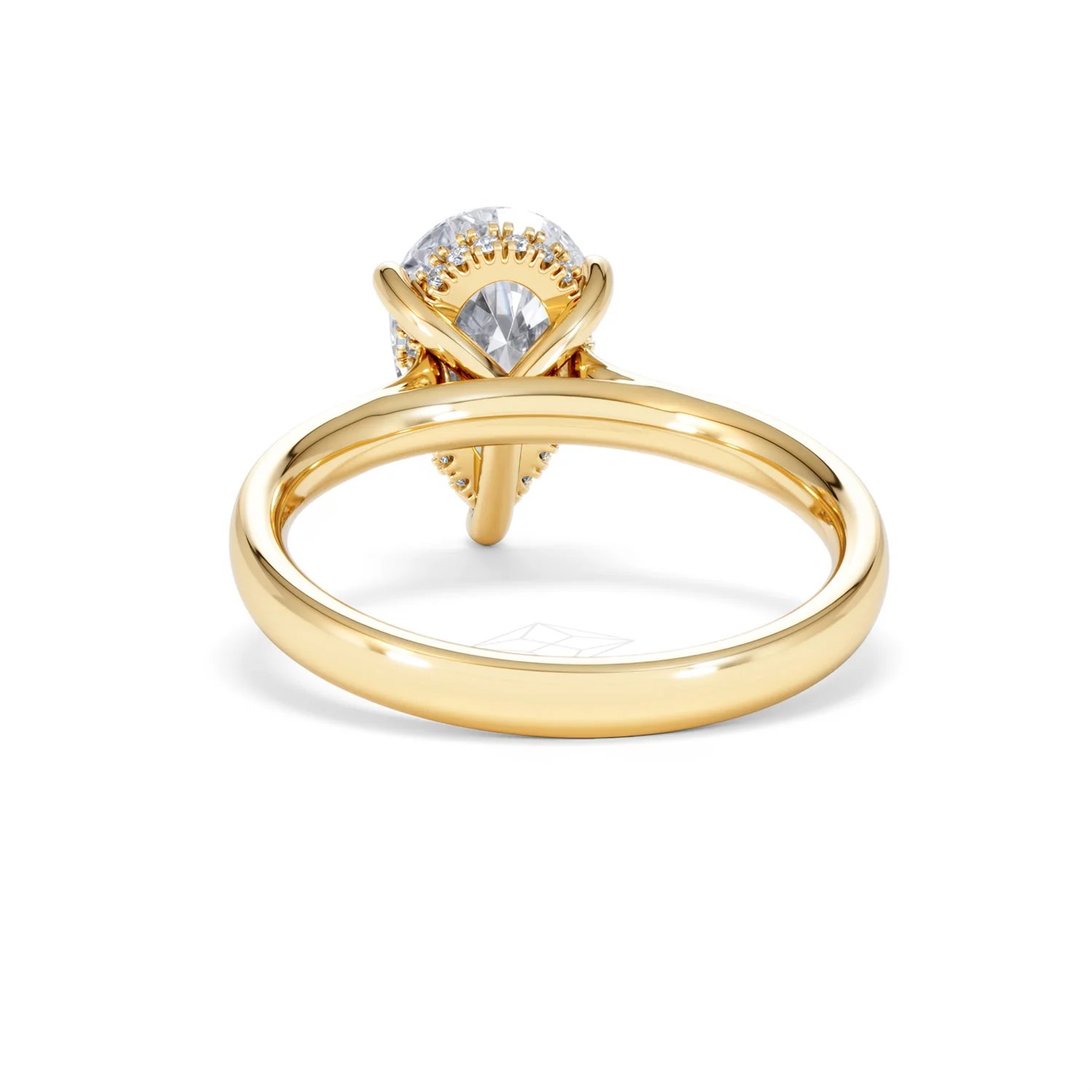 Amora Pear 2.09ct Hidden Halo Lab Diamond Engagement Ring F/VS Set in 18K Gold - Image 50