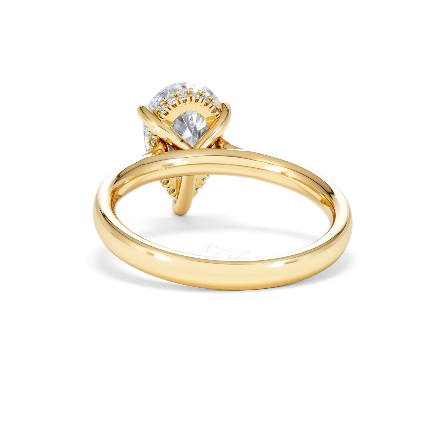 Amora Pear 2.09ct Hidden Halo Lab Diamond Engagement Ring F/VS Set in 18K Gold - Image 51