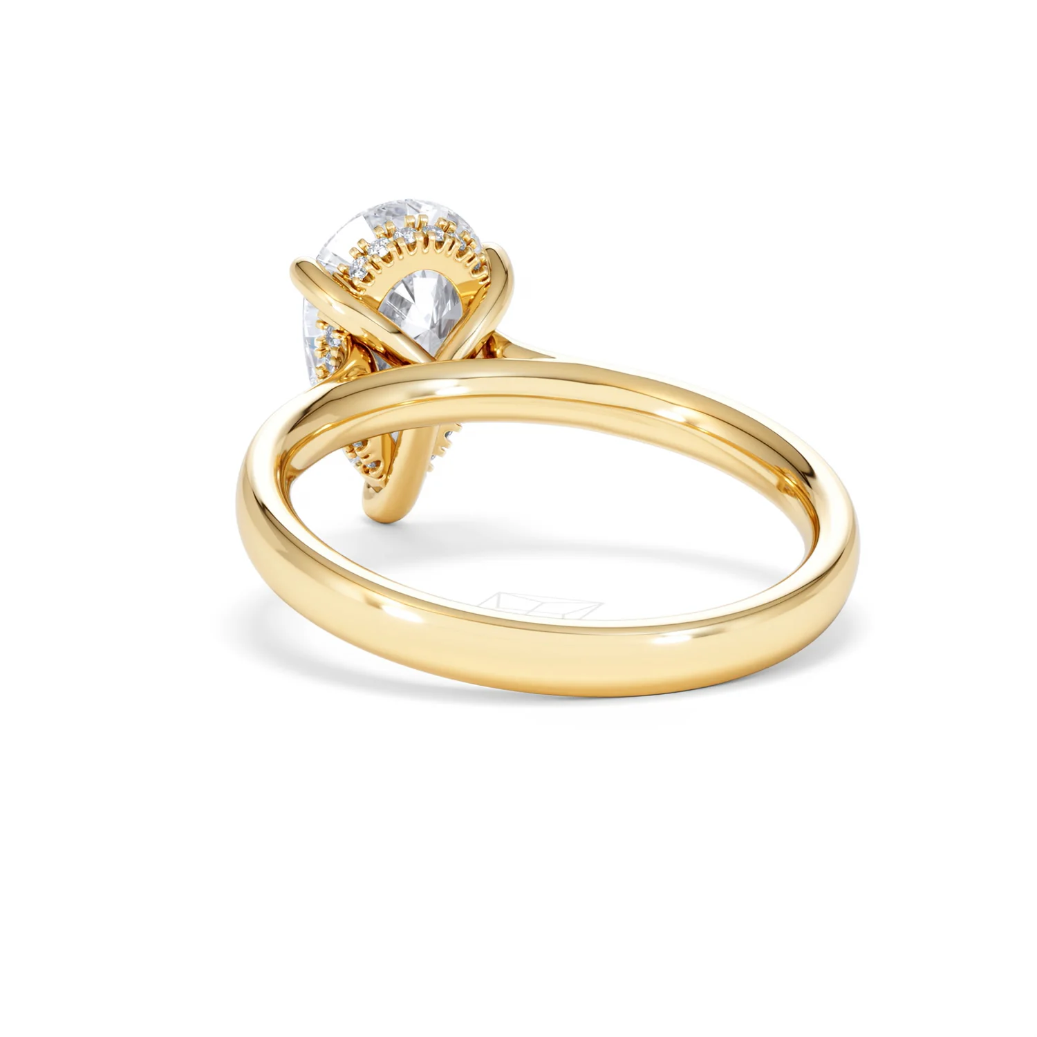 Amora Pear 2.09ct Hidden Halo Lab Diamond Engagement Ring F/VS Set in 18K Gold - Image 53