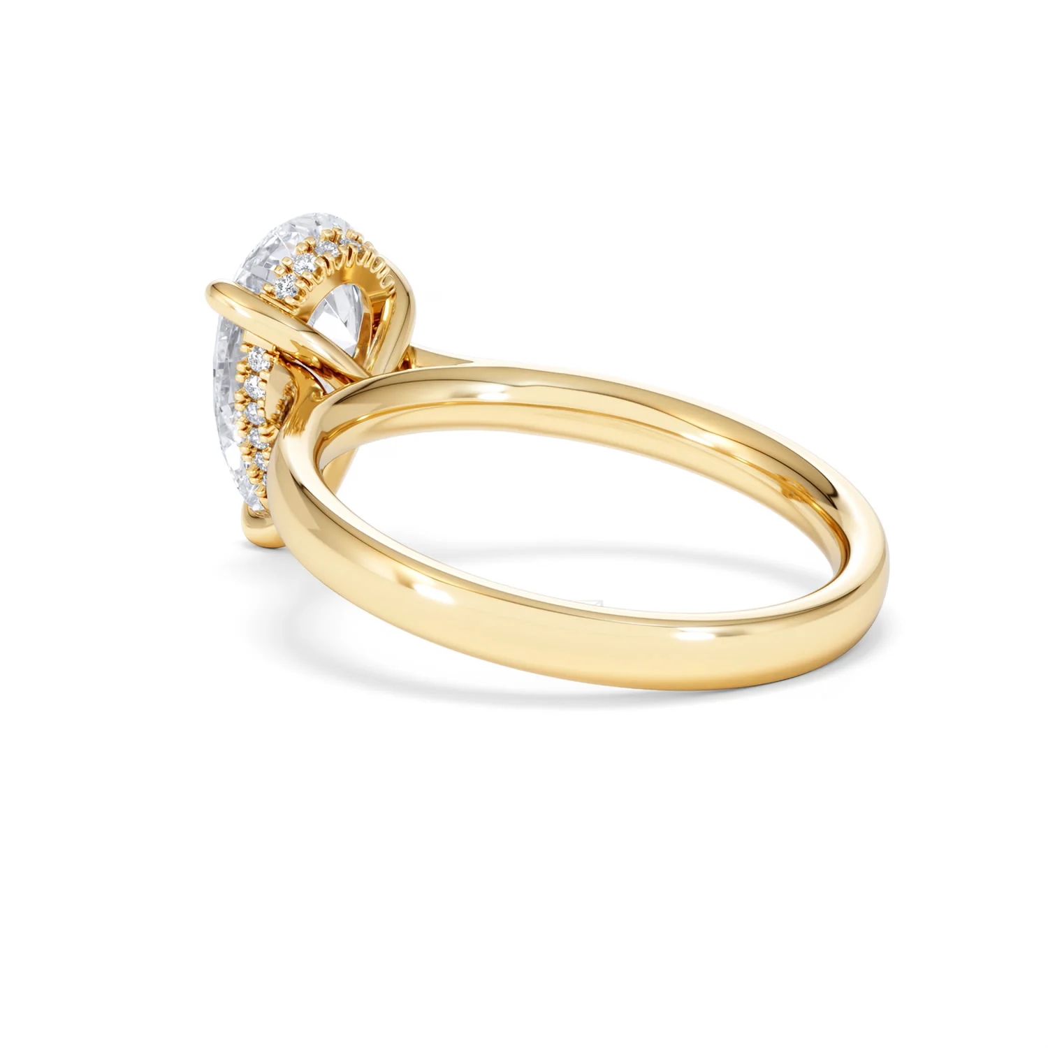 Amora Pear 2.09ct Hidden Halo Lab Diamond Engagement Ring F/VS Set in 18K Gold - Image 58