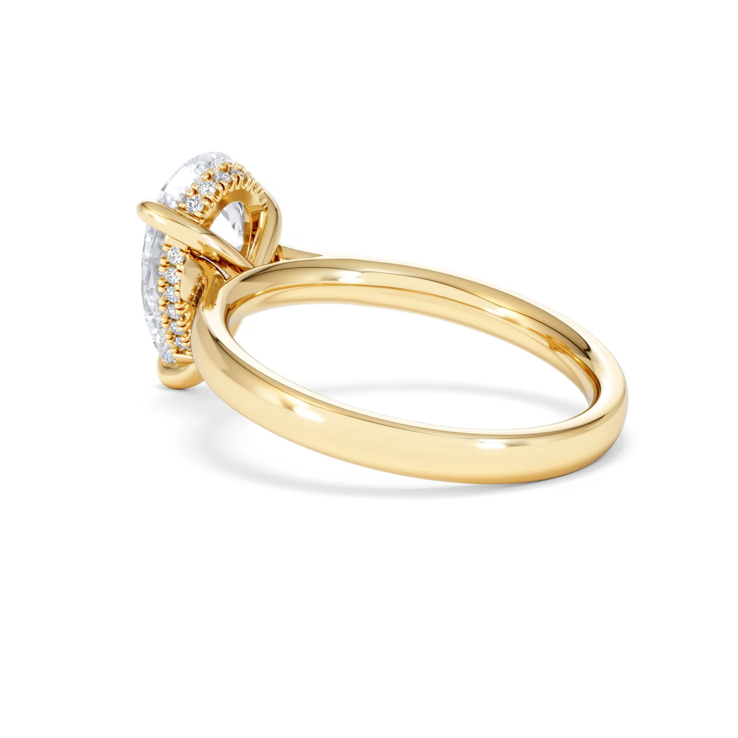 Amora Pear 2.09ct Hidden Halo Lab Diamond Engagement Ring F/VS Set in 18K Gold - Image 59