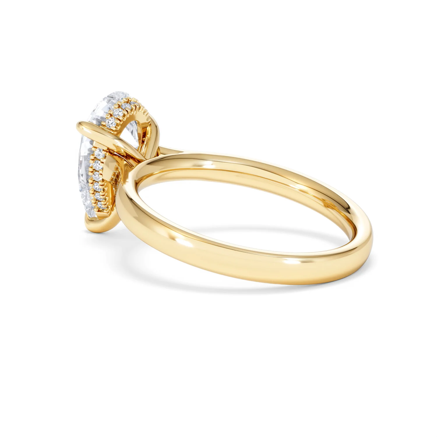 Amora Pear 2.09ct Hidden Halo Lab Diamond Engagement Ring F/VS Set in 18K Gold - Image 60