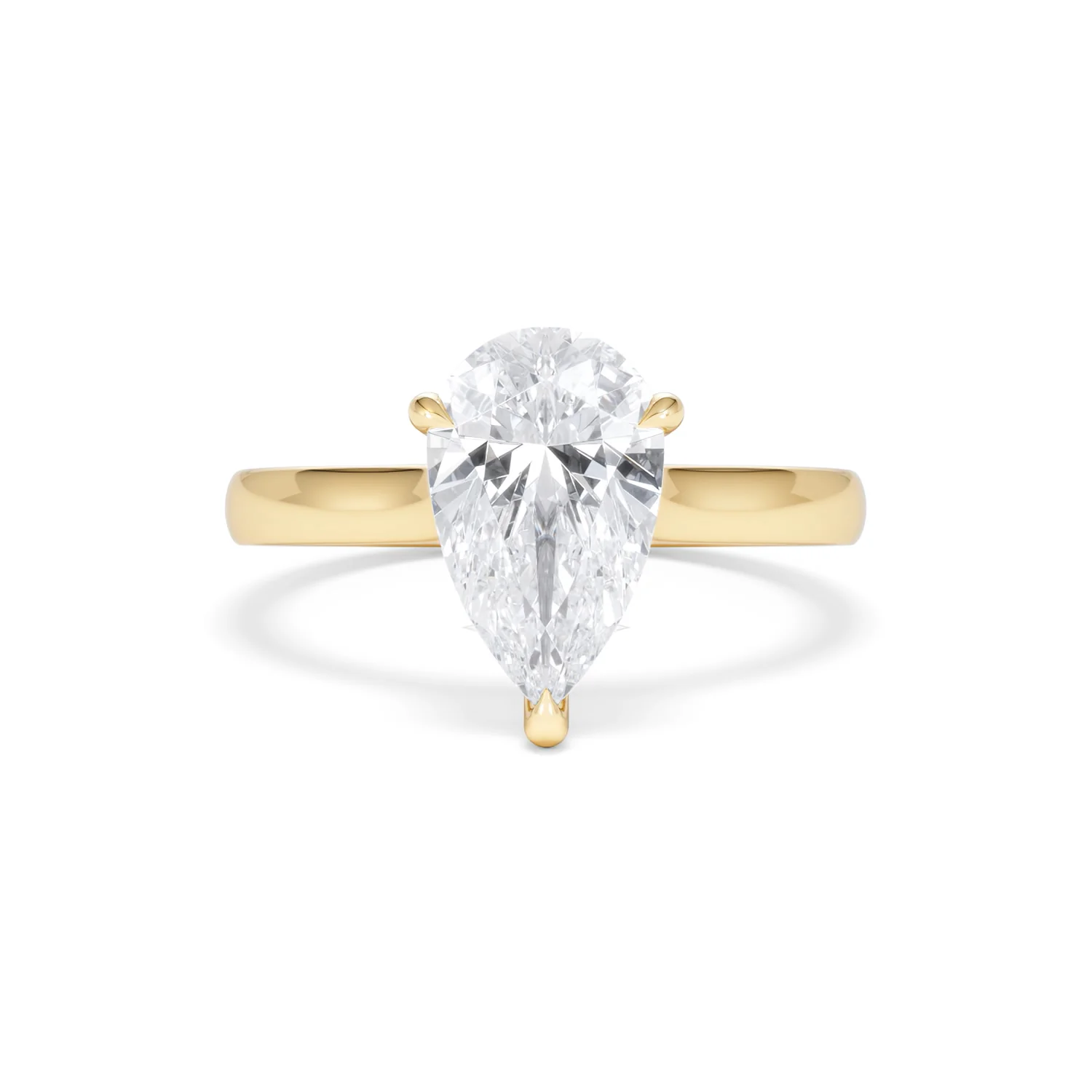 Amora Pear 2.09ct Hidden Halo Lab Diamond Engagement Ring F/VS Set in 18K Gold - Image 8
