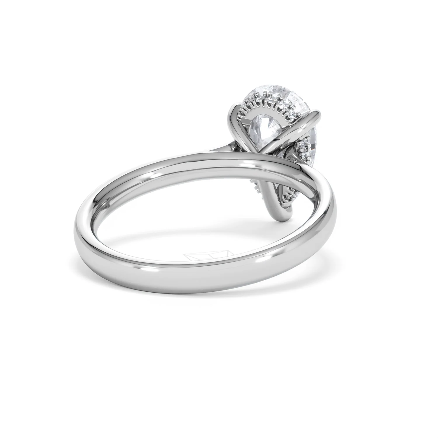 Amora Pear 2.09ct Hidden Halo Lab Diamond Engagement Ring F/VS Set in 18K White Gold - Image 42
