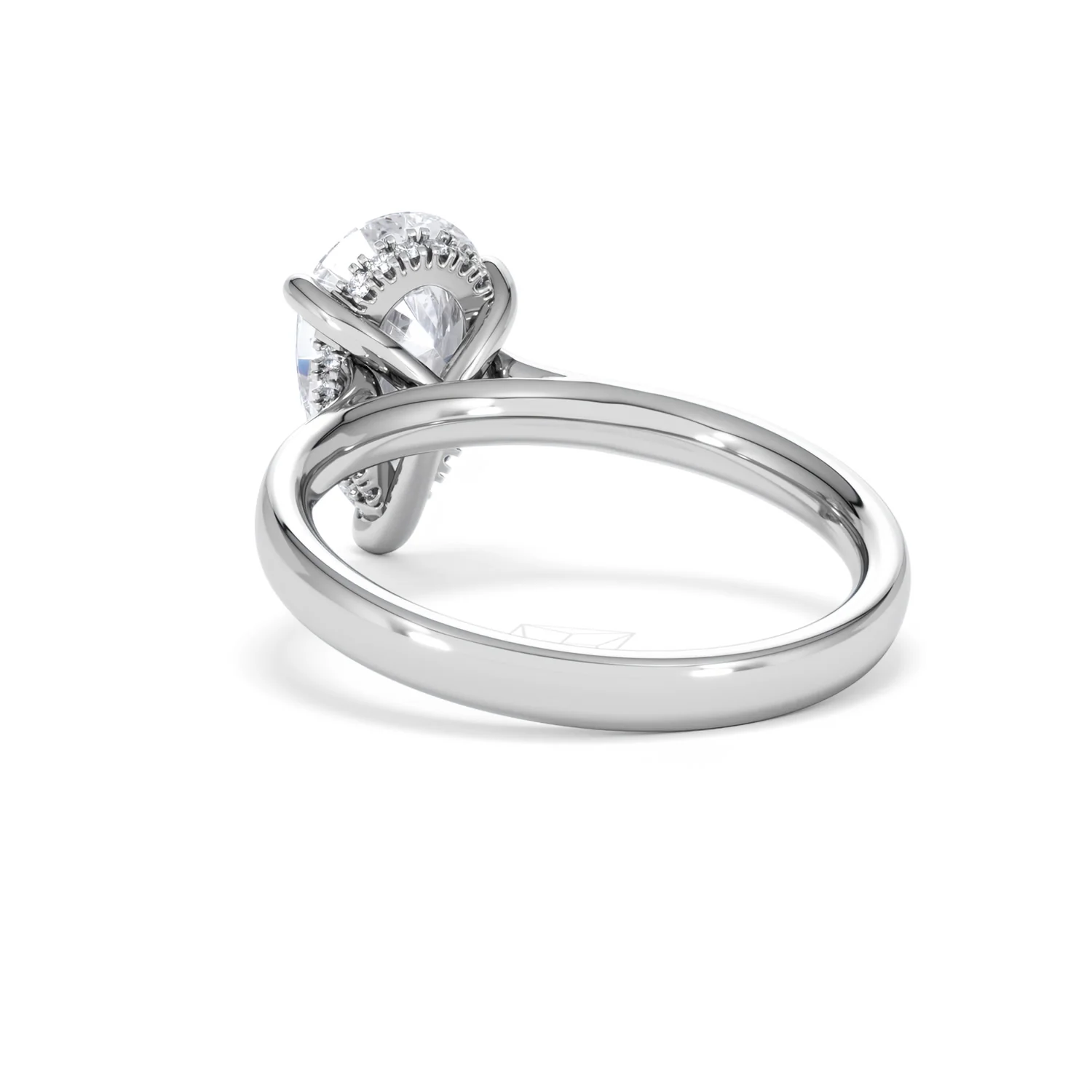 Amora Pear 2.09ct Hidden Halo Lab Diamond Engagement Ring F/VS Set in 18K White Gold - Image 54