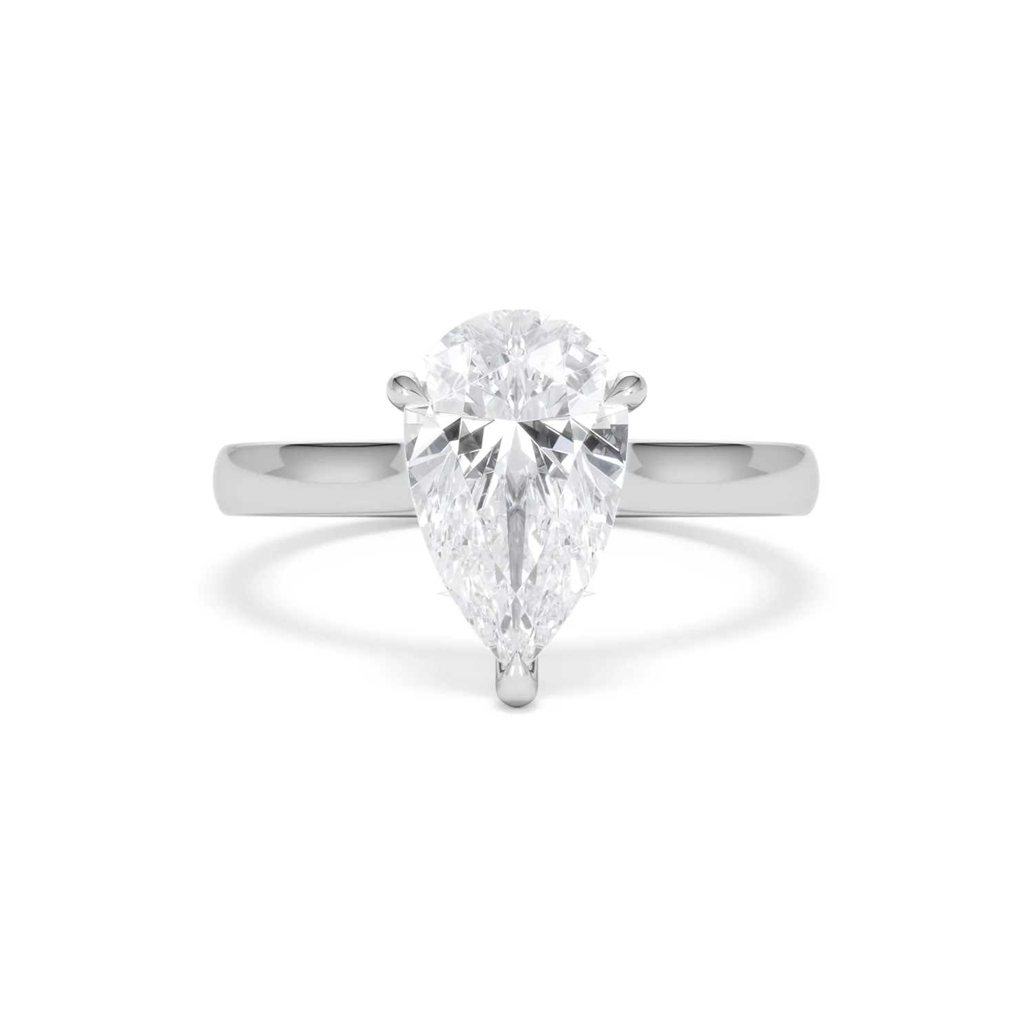 Amora Pear 2.09ct Hidden Halo Lab Diamond Engagement Ring F/VS Set in 18K White Gold - Image 8