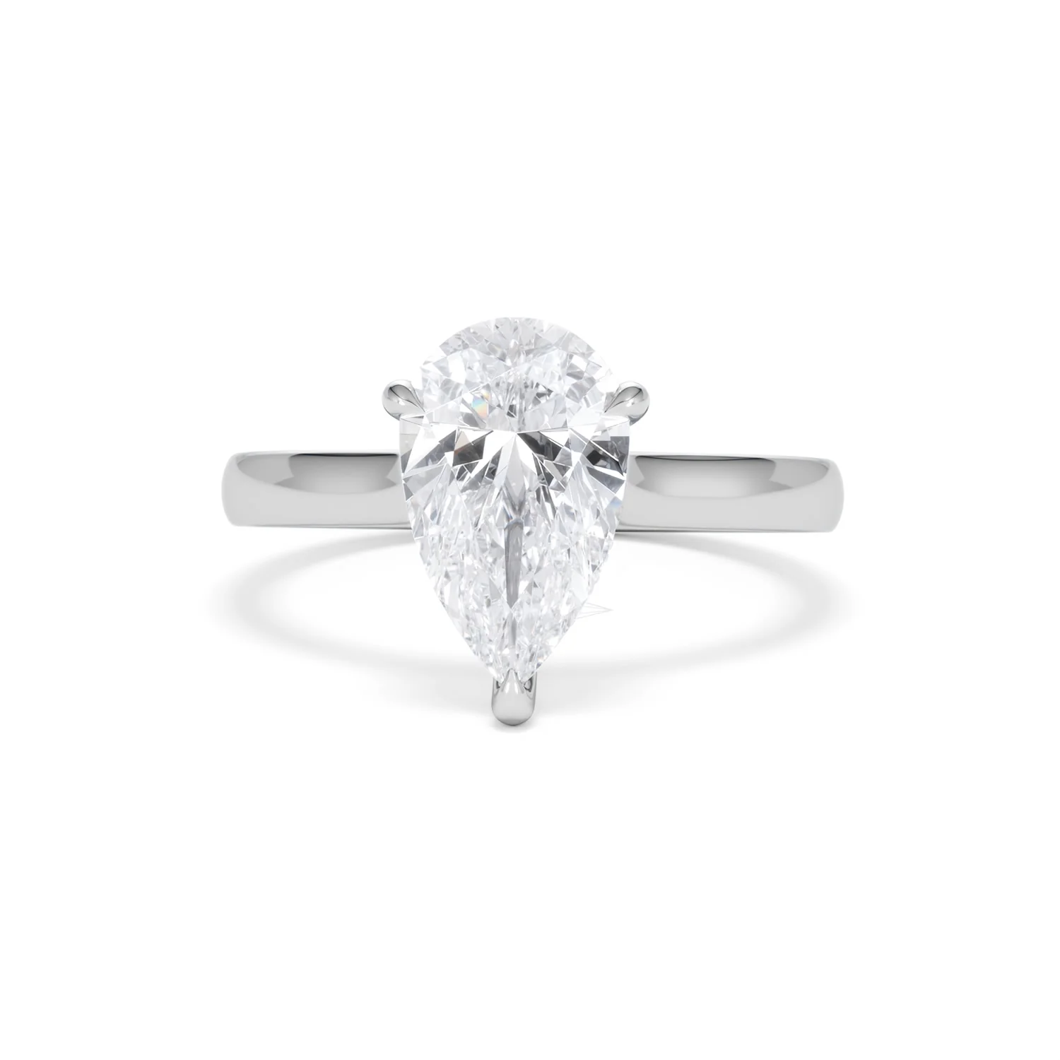 Amora Pear 2.09ct Hidden Halo Lab Diamond Engagement Ring F/VS Set in 18K White Gold - Image 87
