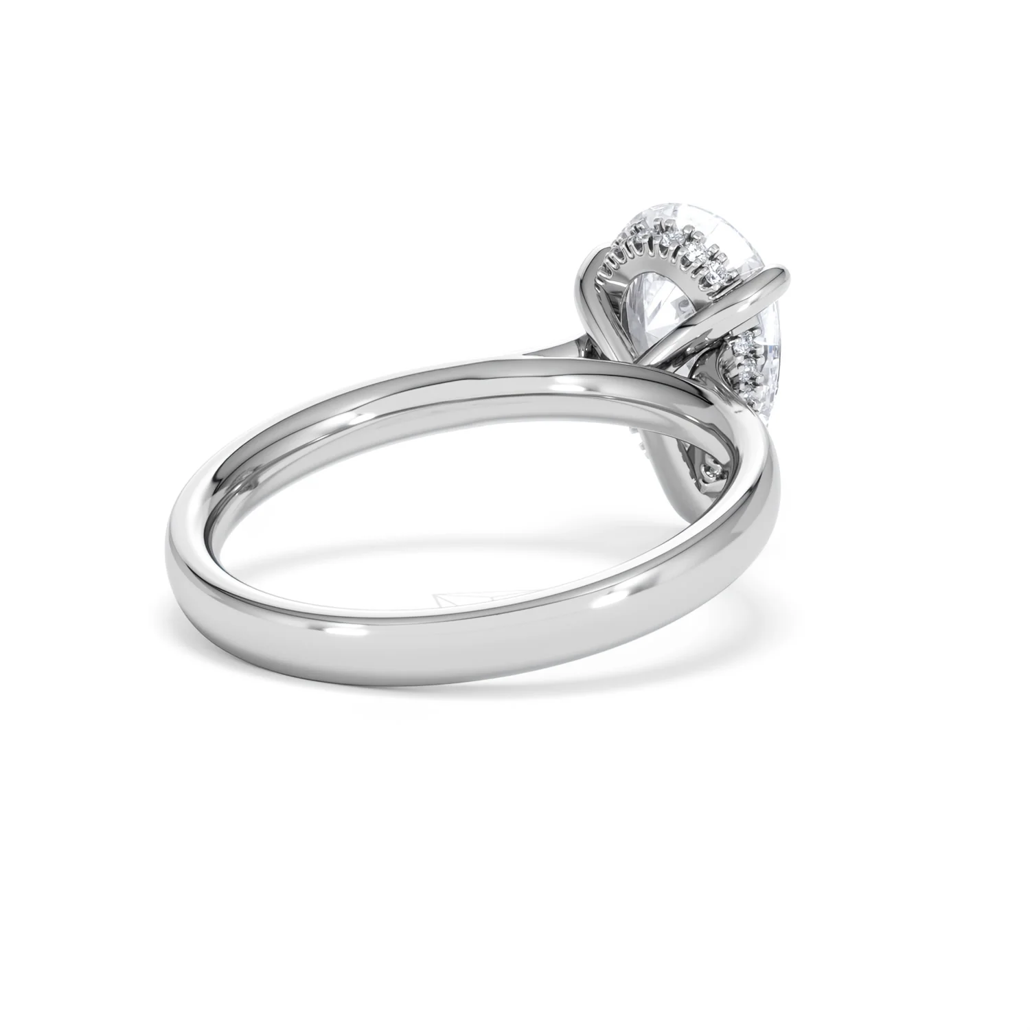 Amora Pear 2.09ct Hidden Halo Lab Diamond Engagement Ring F/VS Set in Platinum - Image 40
