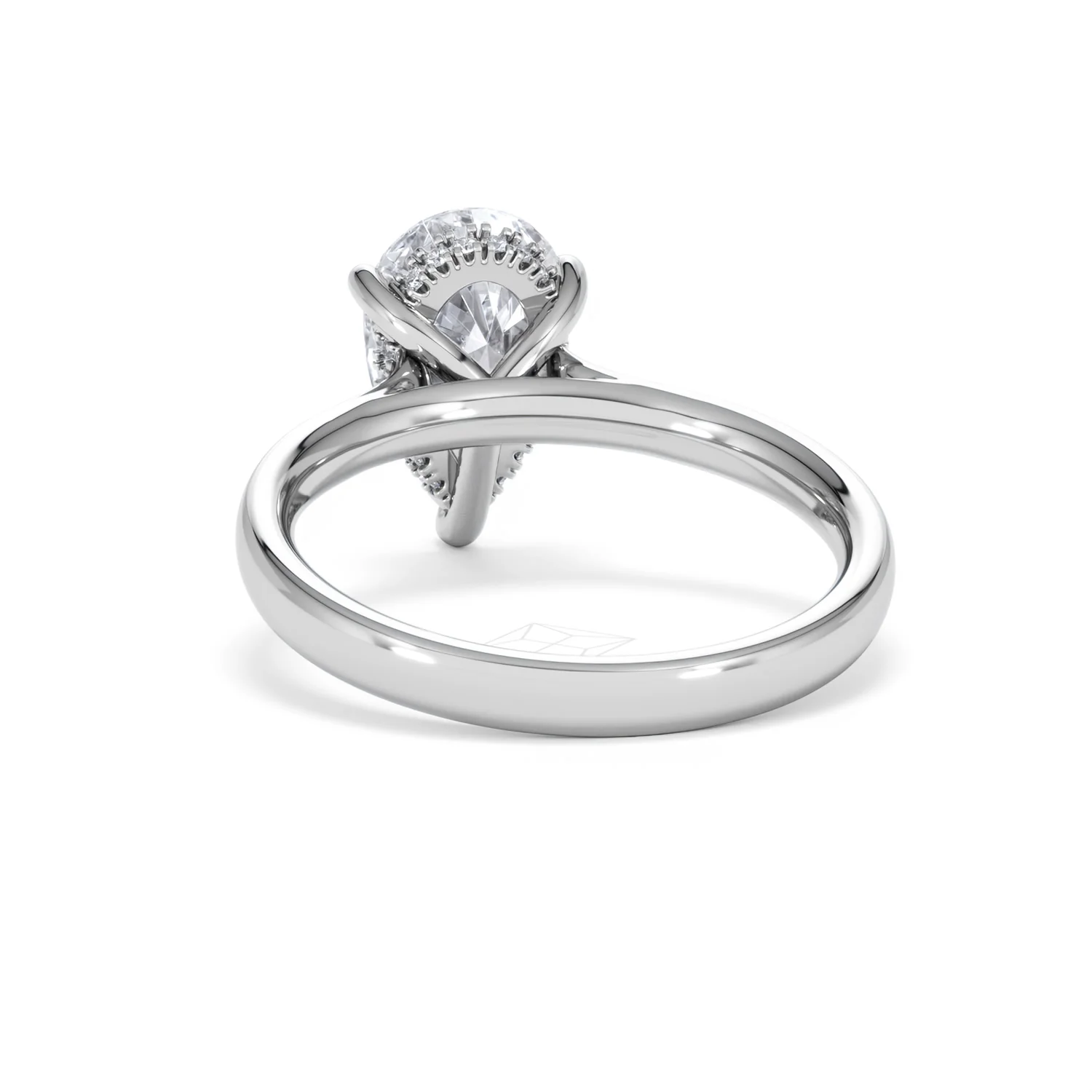 Amora Pear 2.09ct Hidden Halo Lab Diamond Engagement Ring F/VS Set in Platinum - Image 51