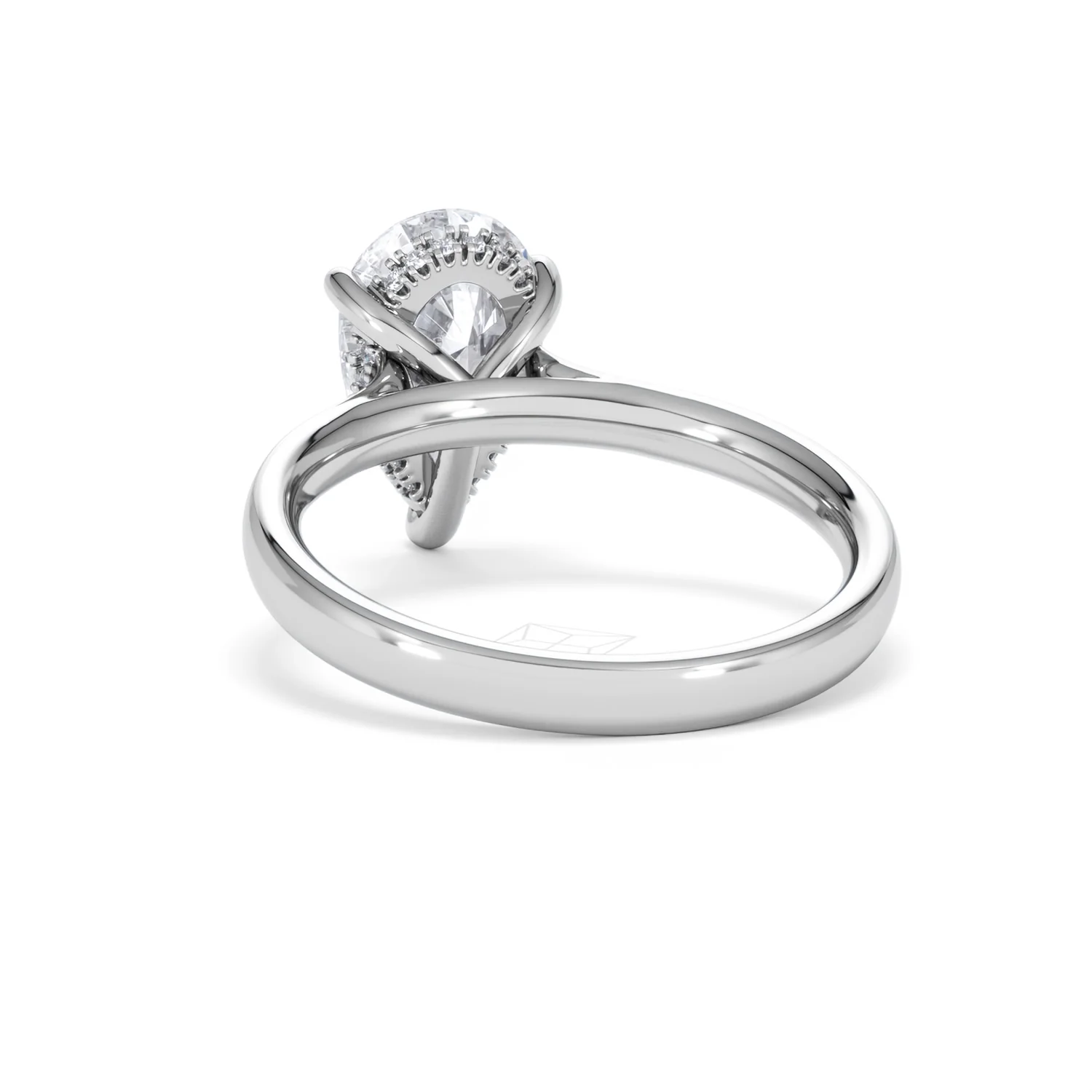 Amora Pear 2.09ct Hidden Halo Lab Diamond Engagement Ring F/VS Set in Platinum - Image 52