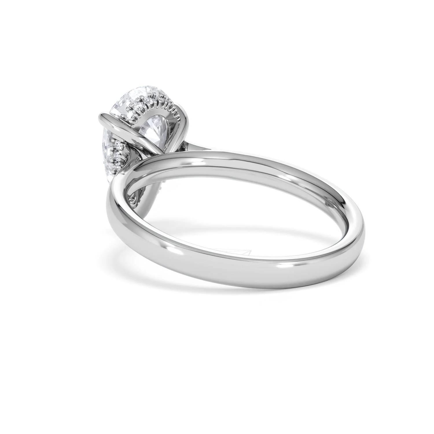 Amora Pear 2.09ct Hidden Halo Lab Diamond Engagement Ring F/VS Set in Platinum - Image 56