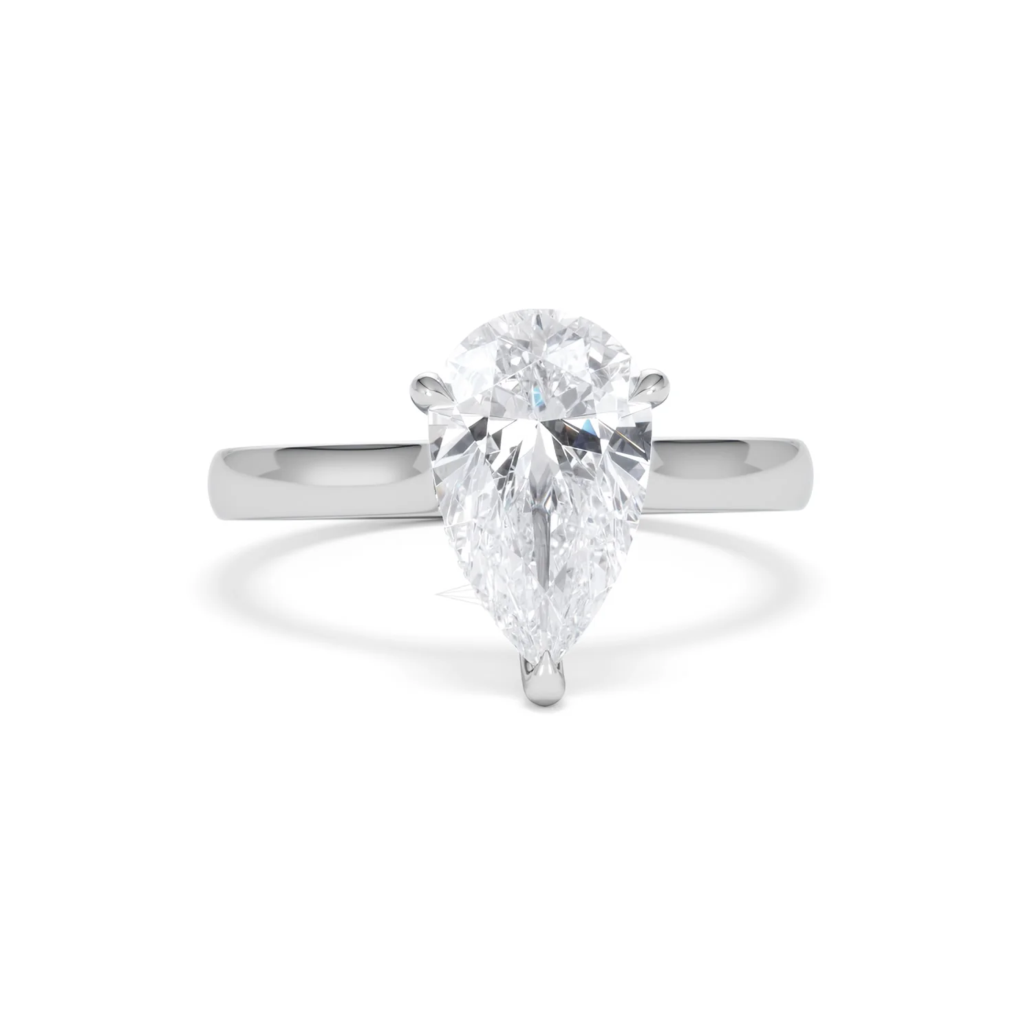 Amora Pear 2.09ct Hidden Halo Lab Diamond Engagement Ring F/VS Set in Platinum - Image 9