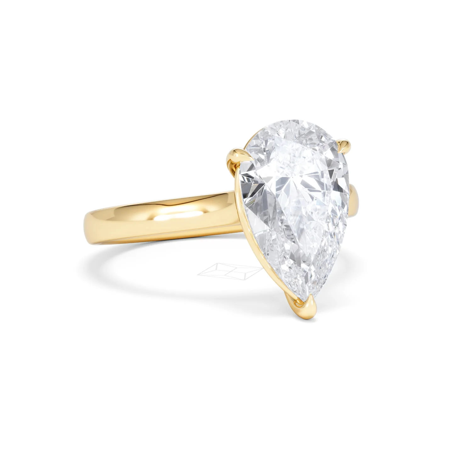 Amora Pear 3.00ct Lab Diamond Engagement Ring G/VS Set in 18K Gold - Image 13