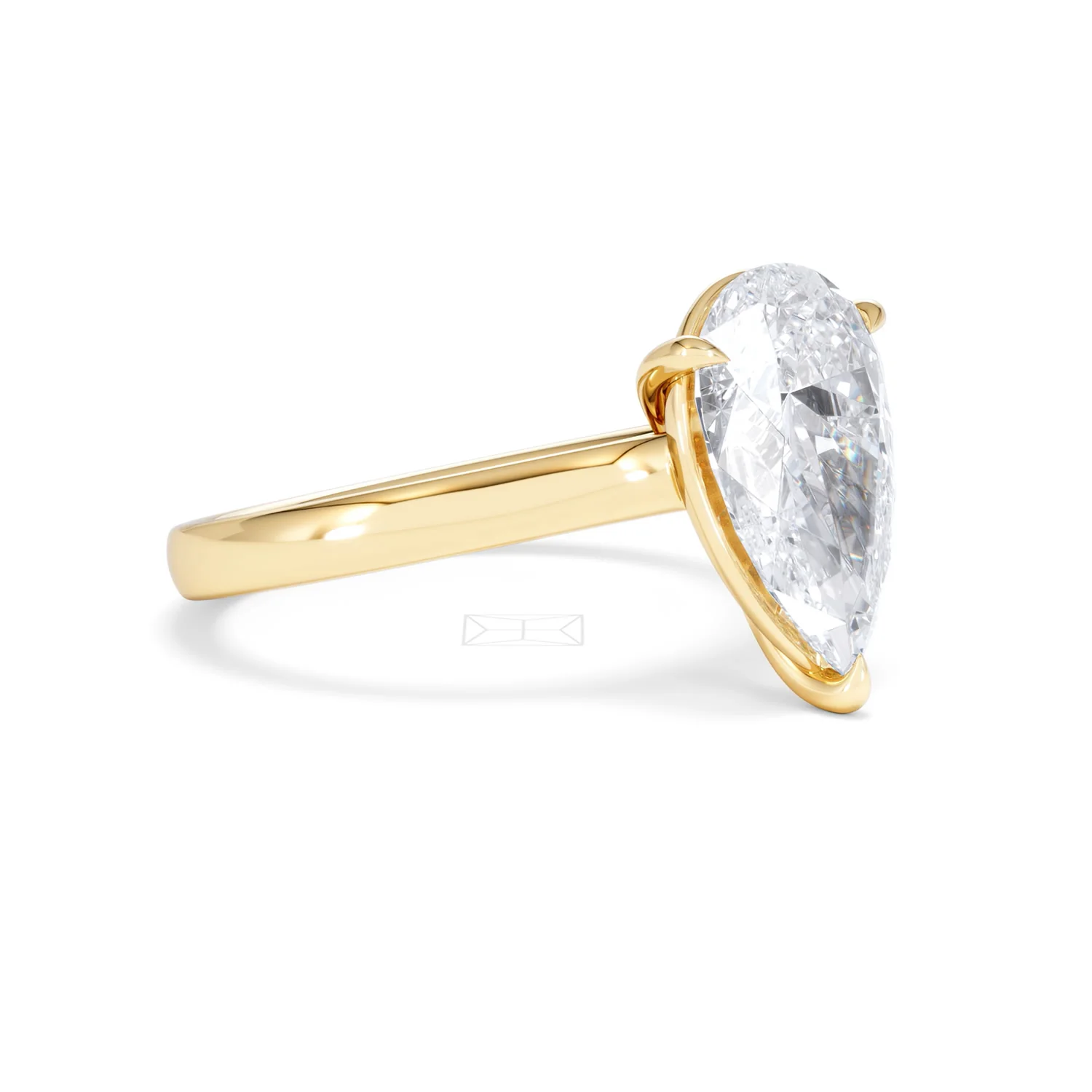 Amora Pear 3.00ct Lab Diamond Engagement Ring G/VS Set in 18K Gold - Image 18