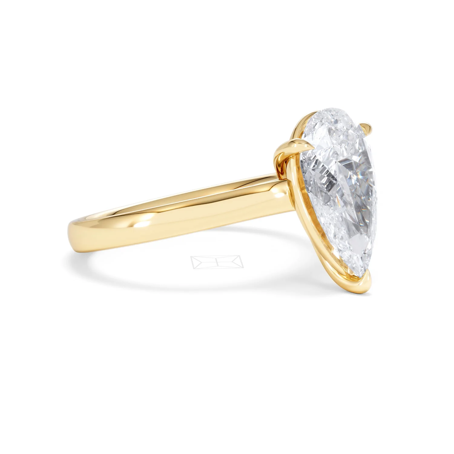 Amora Pear 3.00ct Lab Diamond Engagement Ring G/VS Set in 18K Gold - Image 19