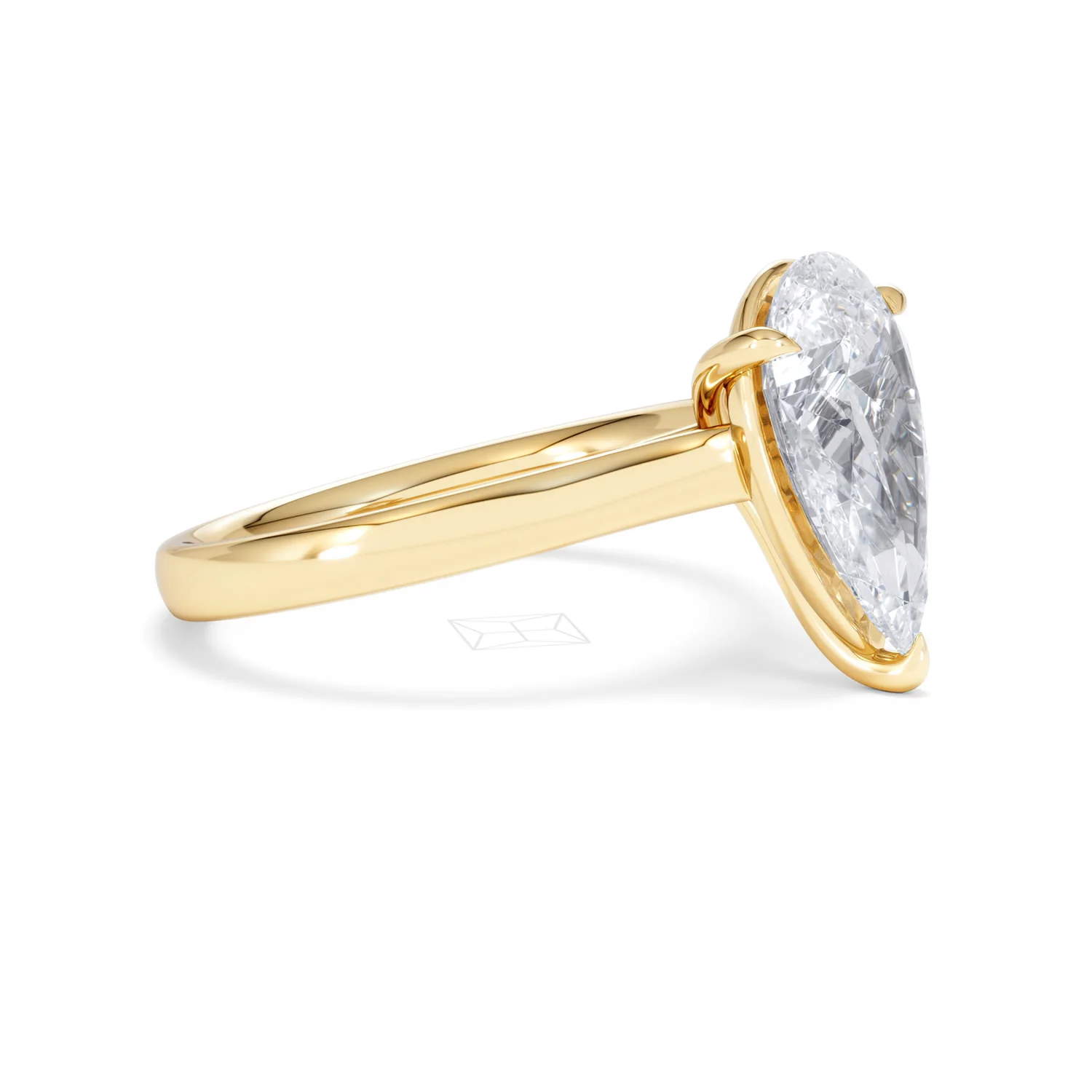 Amora Pear 3.00ct Lab Diamond Engagement Ring G/VS Set in 18K Gold - Image 21
