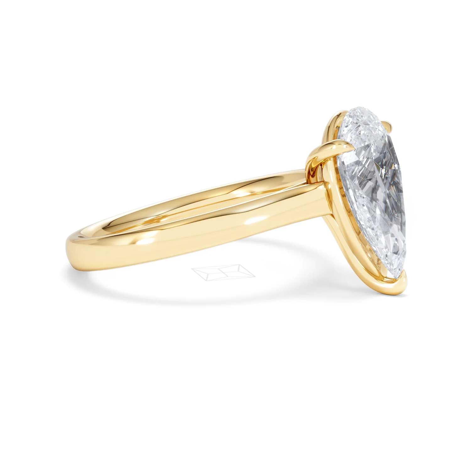 Amora Pear 3.00ct Lab Diamond Engagement Ring G/VS Set in 18K Gold - Image 22