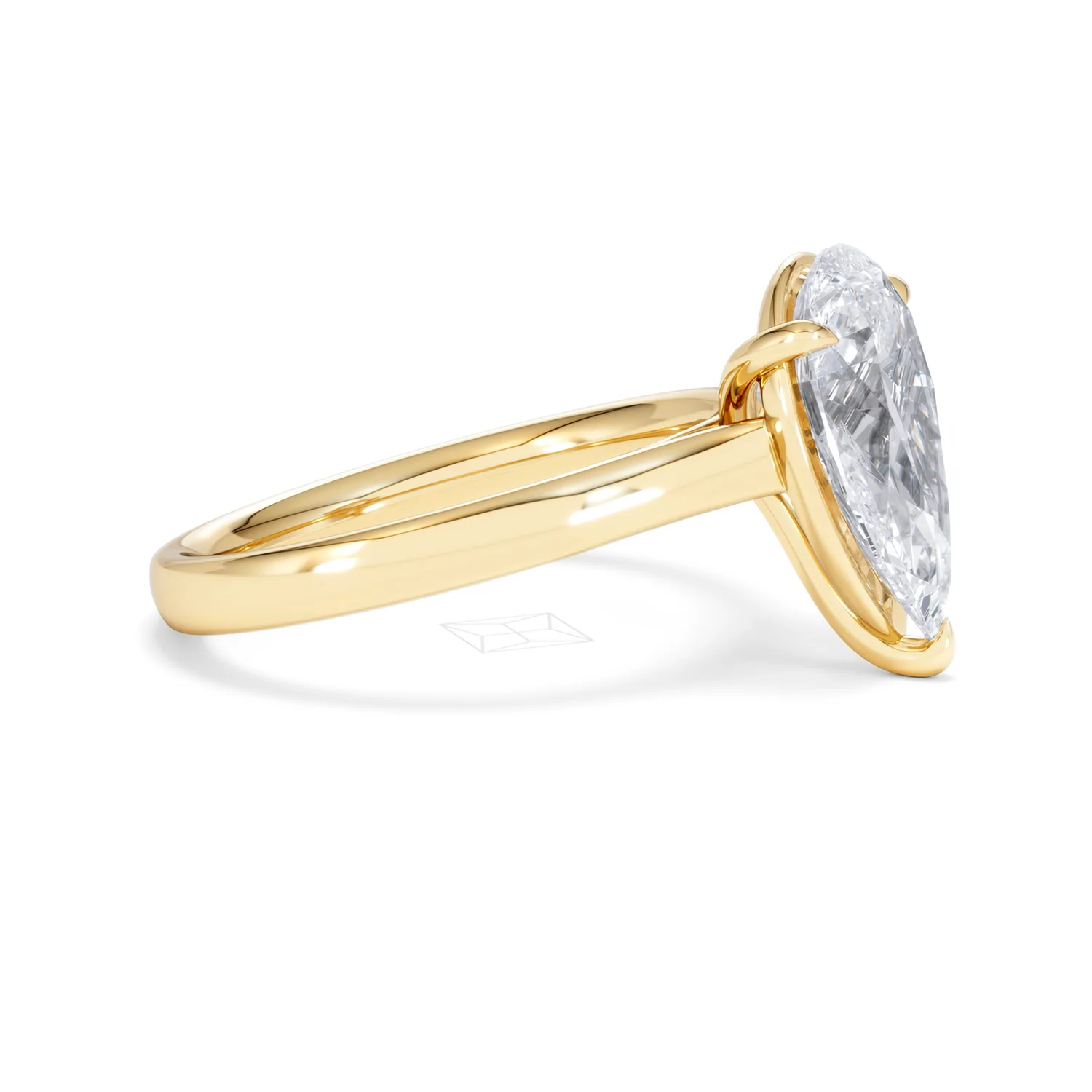 Amora Pear 3.00ct Lab Diamond Engagement Ring G/VS Set in 18K Gold - Image 23