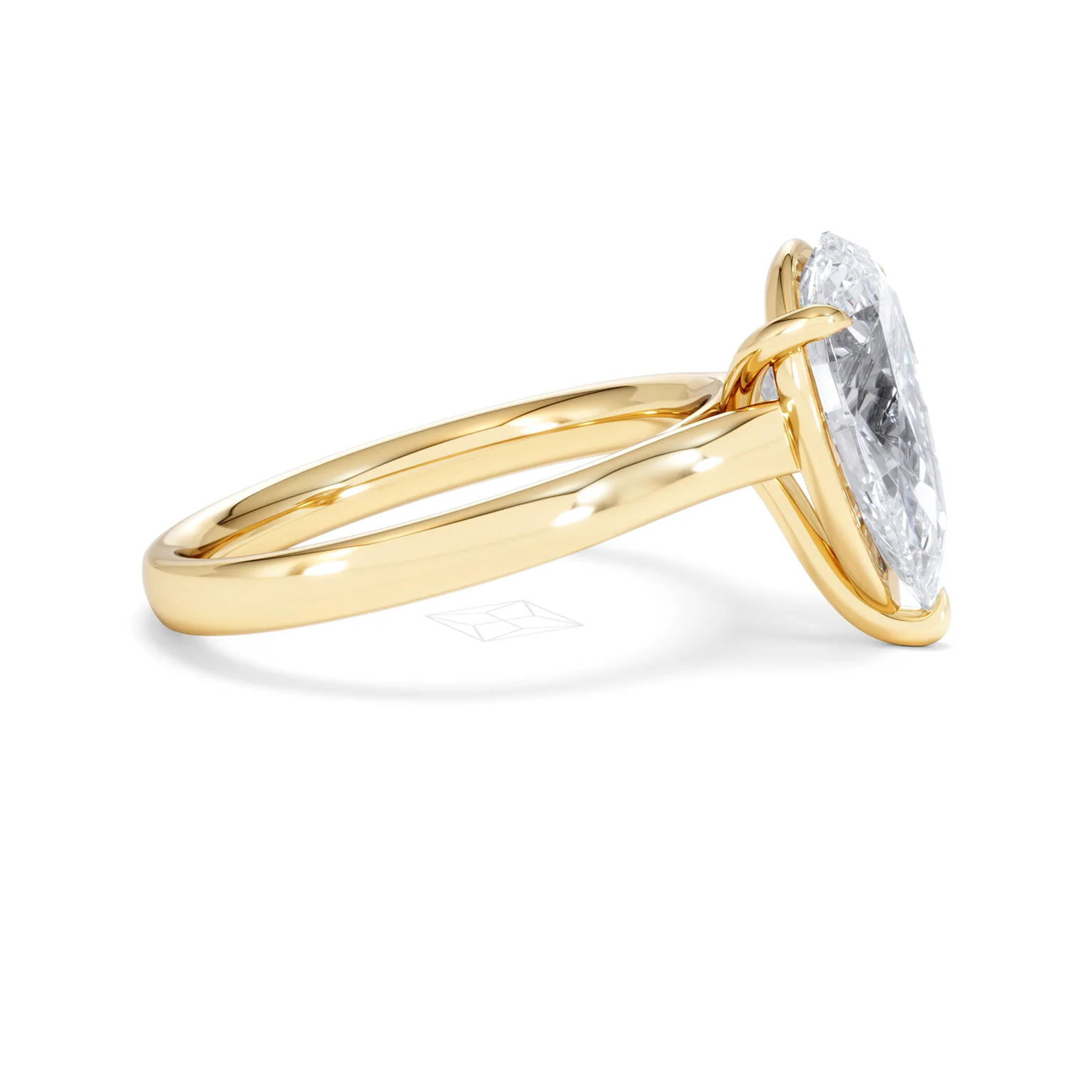 Amora Pear 3.00ct Lab Diamond Engagement Ring G/VS Set in 18K Gold - Image 25