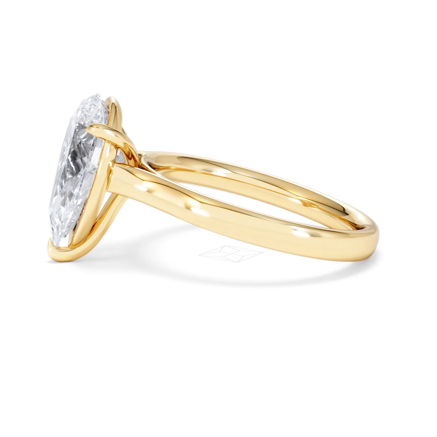Amora Pear 3.00ct Lab Diamond Engagement Ring G/VS Set in 18K Gold - Image 70