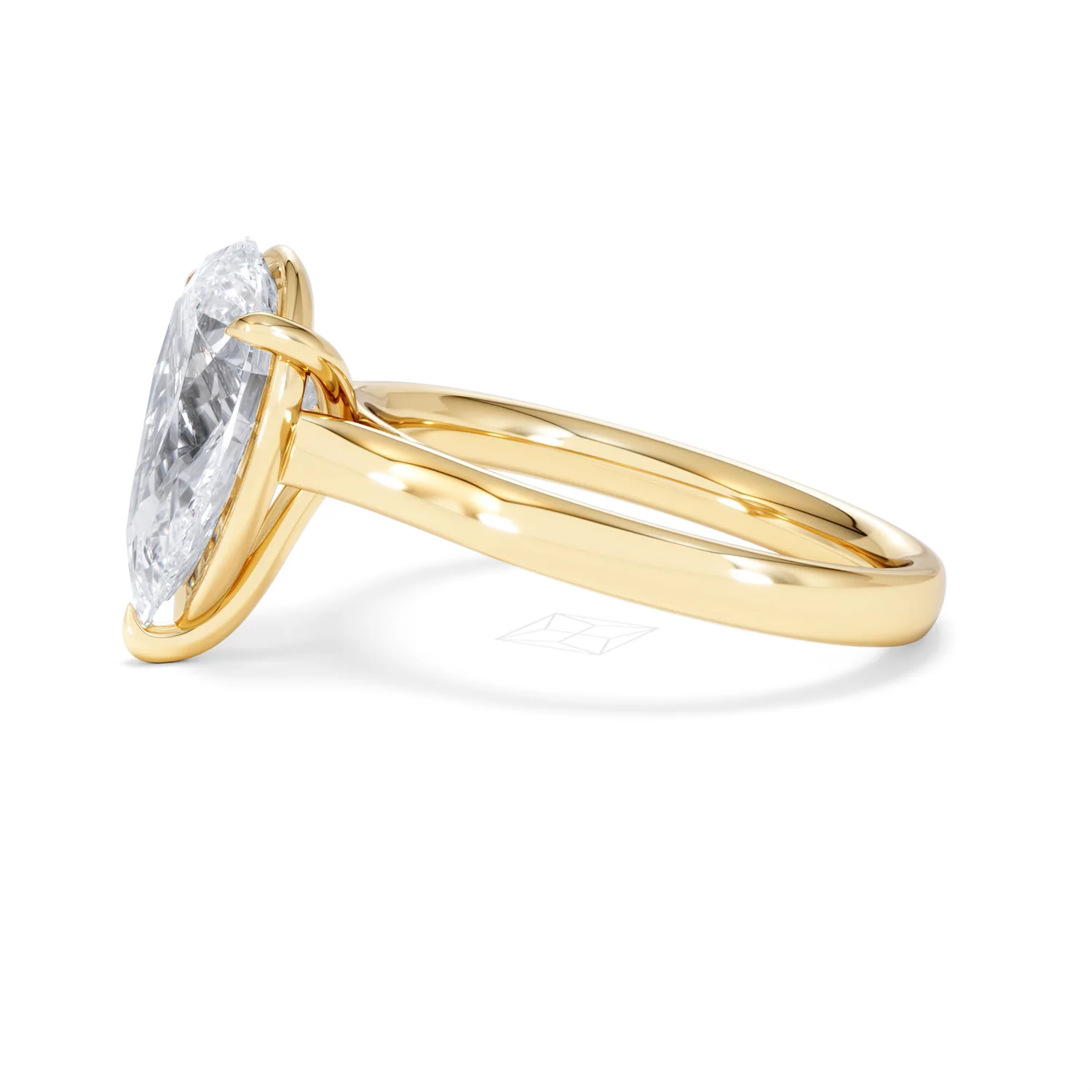 Amora Pear 3.00ct Lab Diamond Engagement Ring G/VS Set in 18K Gold - Image 71
