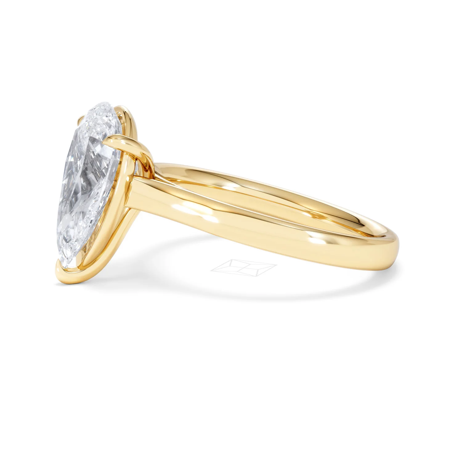 Amora Pear 3.00ct Lab Diamond Engagement Ring G/VS Set in 18K Gold - Image 72