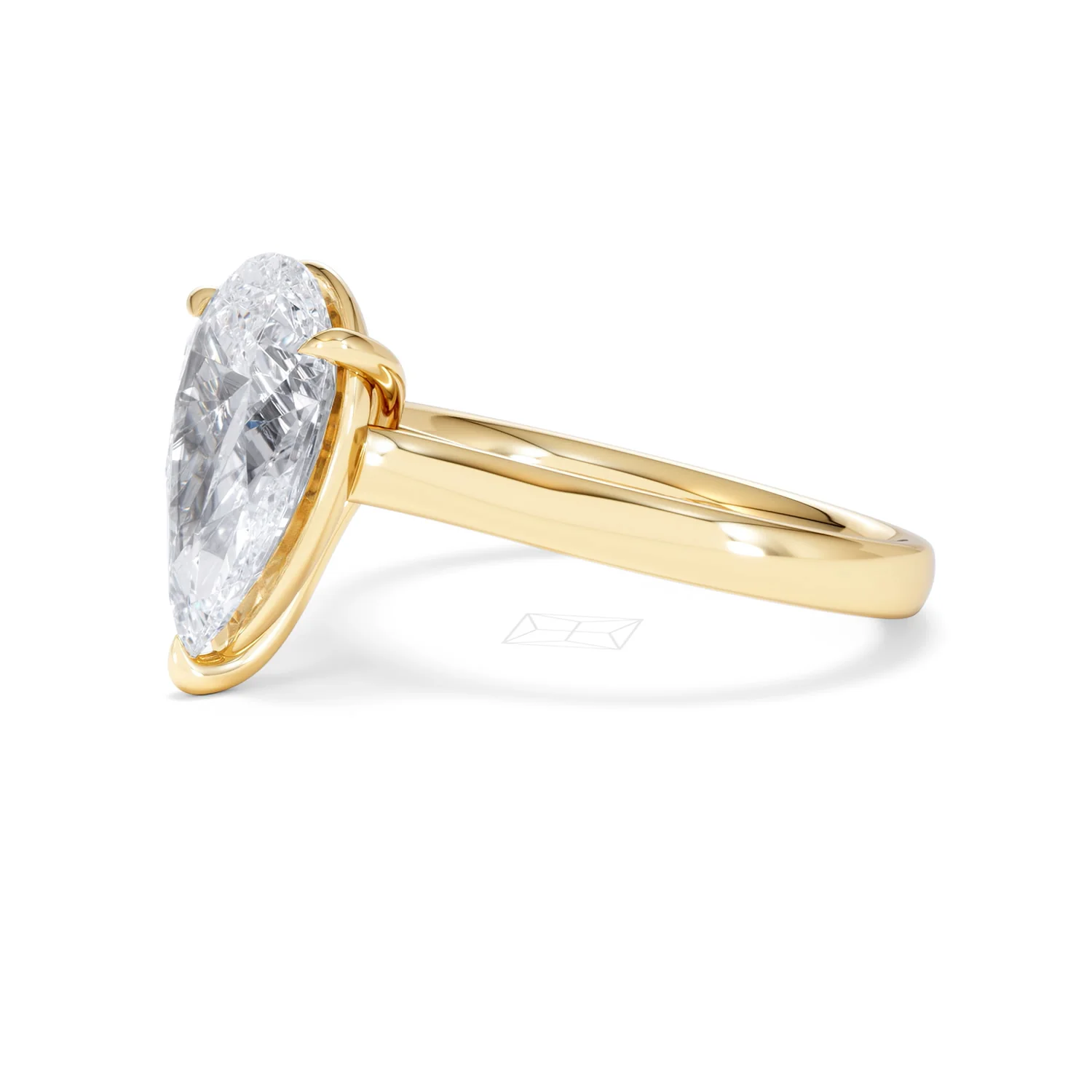 Amora Pear 3.00ct Lab Diamond Engagement Ring G/VS Set in 18K Gold - Image 75