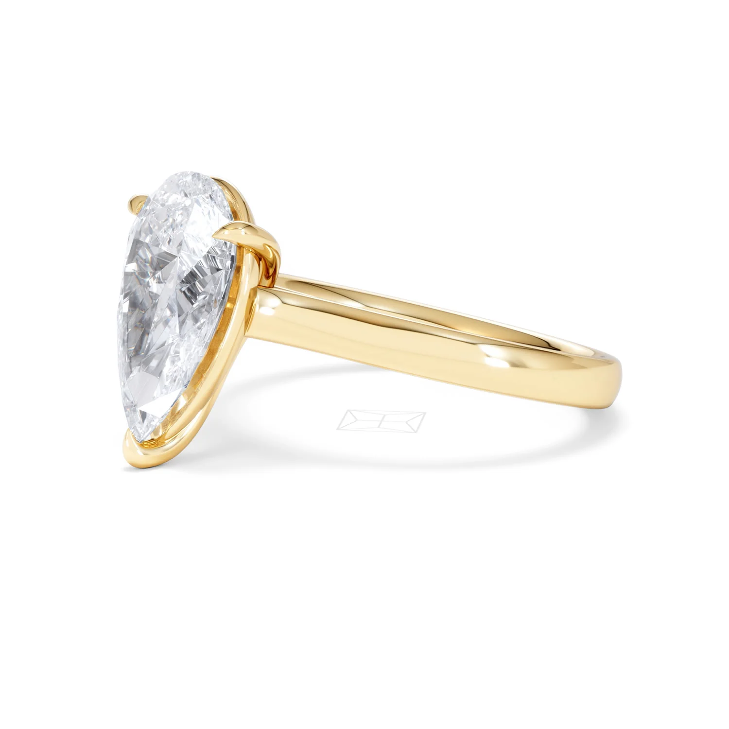 Amora Pear 3.00ct Lab Diamond Engagement Ring G/VS Set in 18K Gold - Image 76