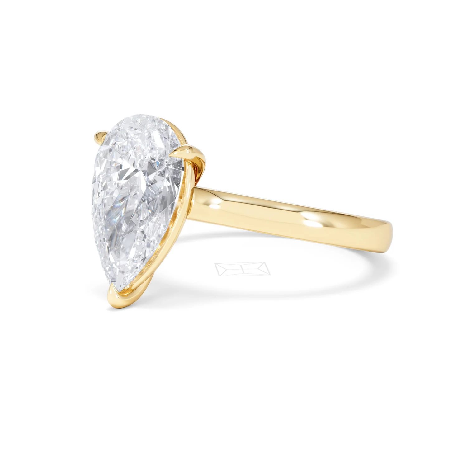 Amora Pear 3.00ct Lab Diamond Engagement Ring G/VS Set in 18K Gold - Image 79