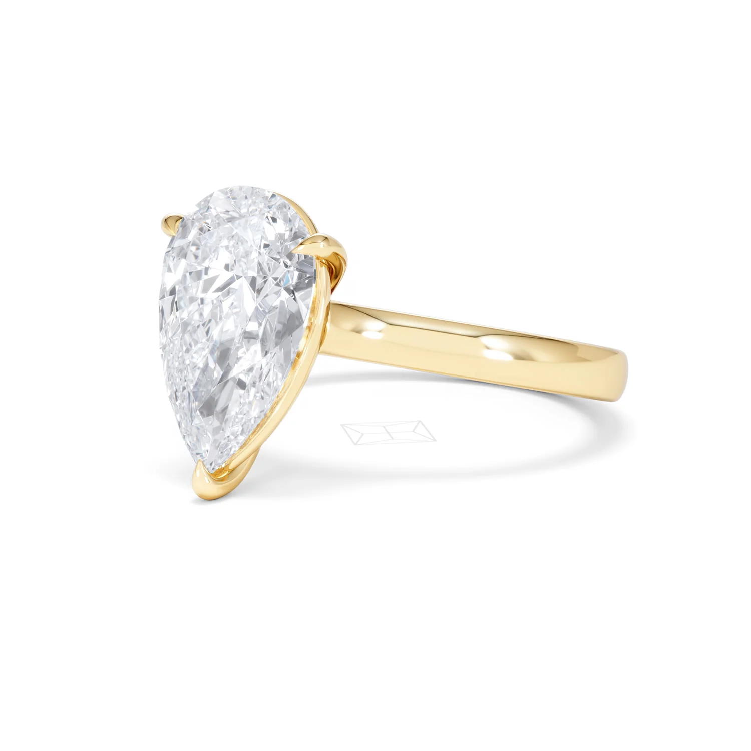 Amora Pear 3.00ct Lab Diamond Engagement Ring G/VS Set in 18K Gold - Image 80