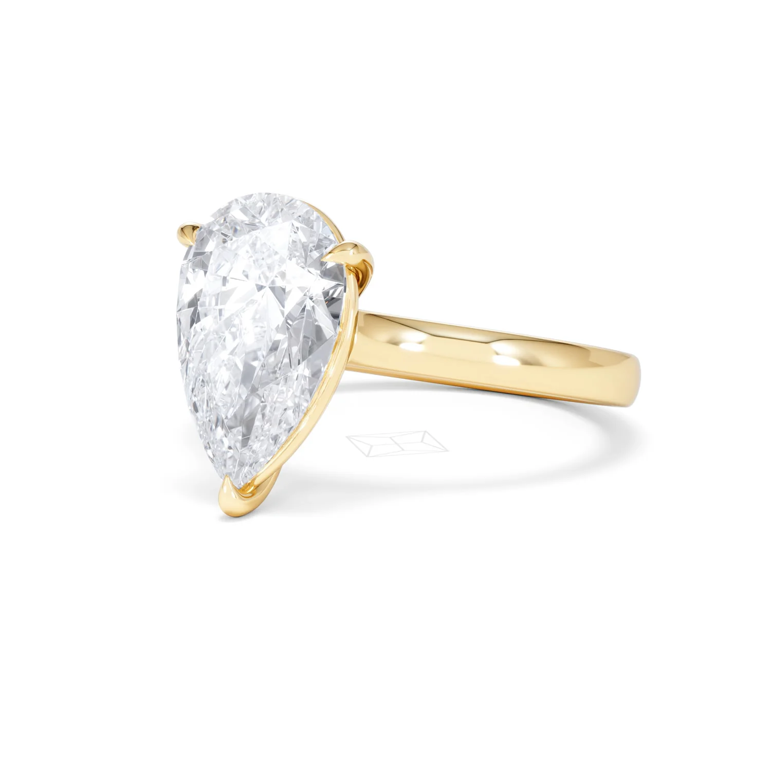 Amora Pear 3.00ct Lab Diamond Engagement Ring G/VS Set in 18K Gold - Image 81