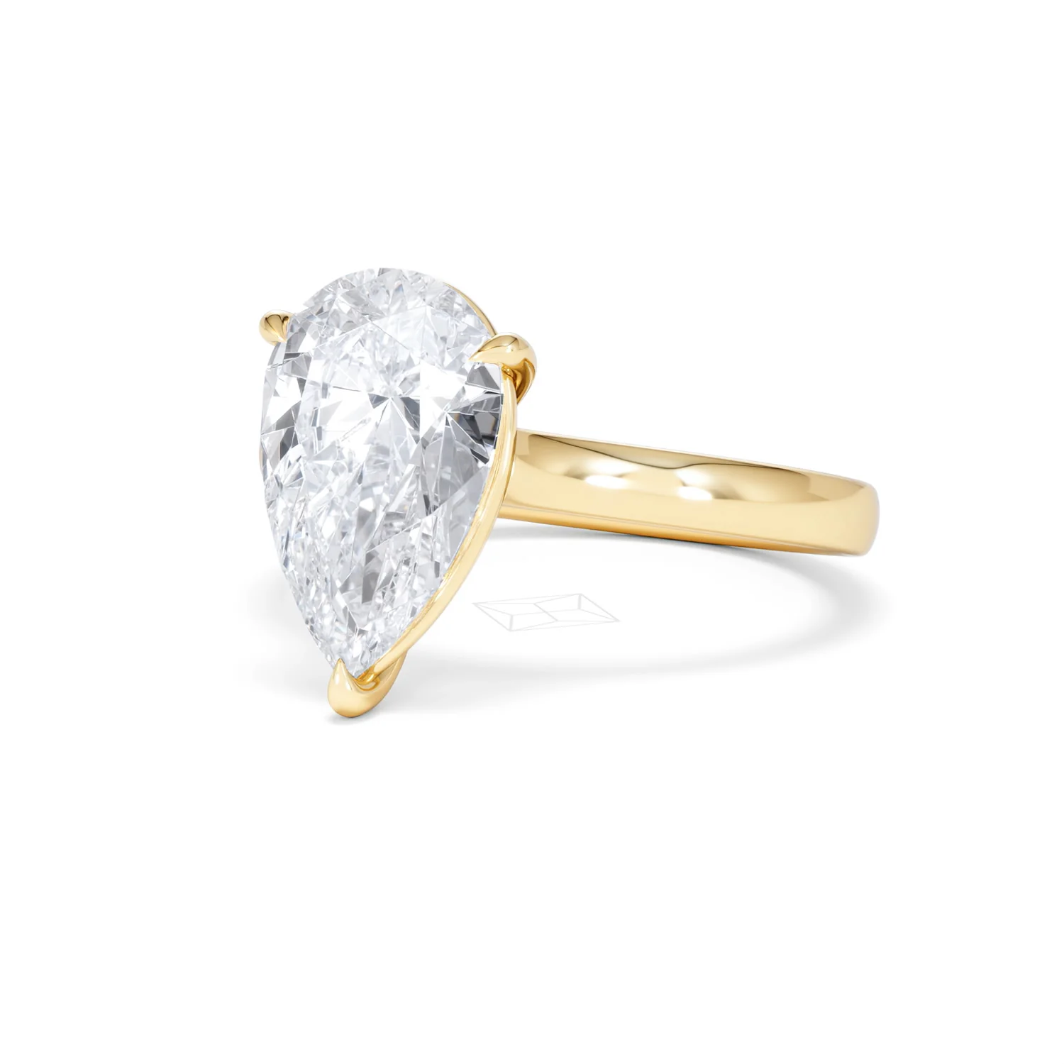 Amora Pear 3.00ct Lab Diamond Engagement Ring G/VS Set in 18K Gold - Image 82