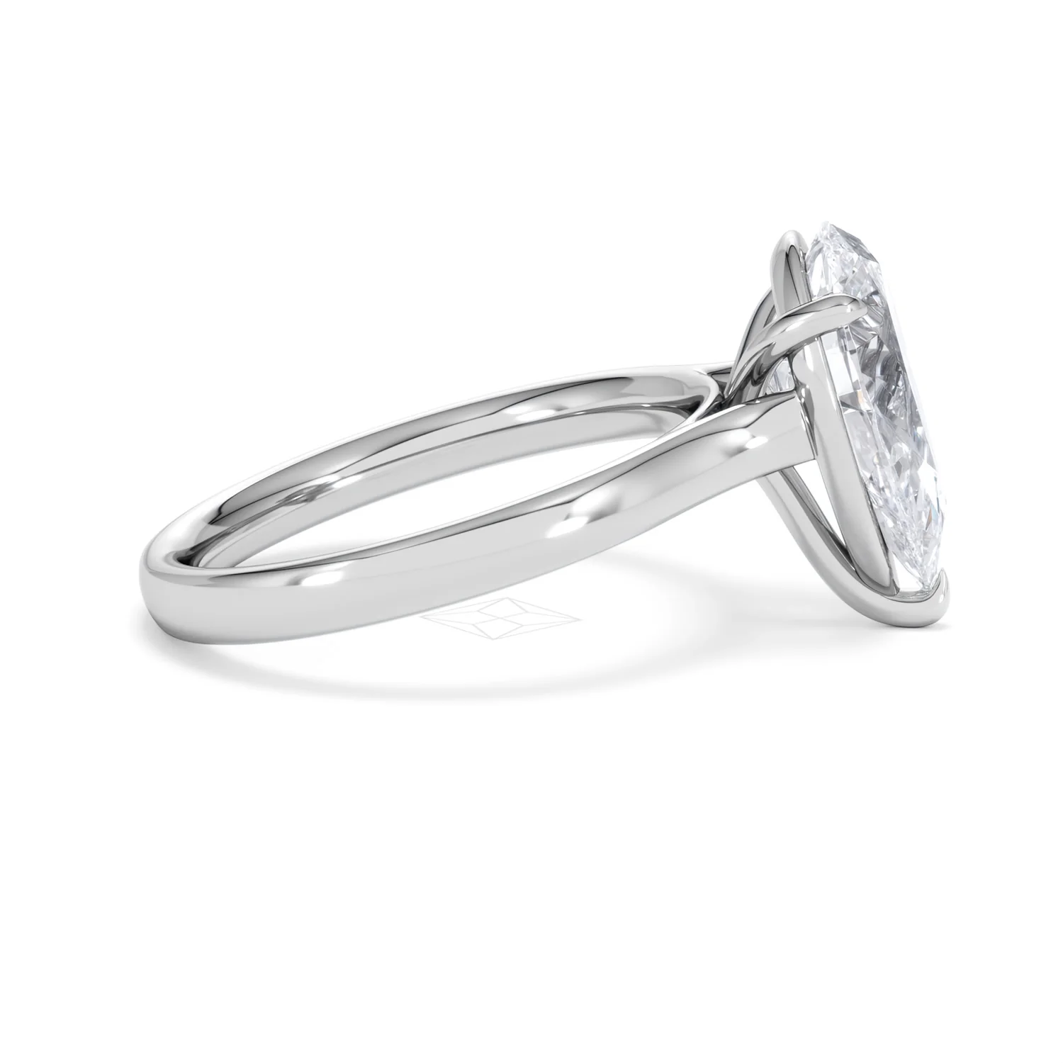 Amora Pear 3.00ct Lab Diamond Engagement Ring G/VS Set in 18K White Gold - Image 27