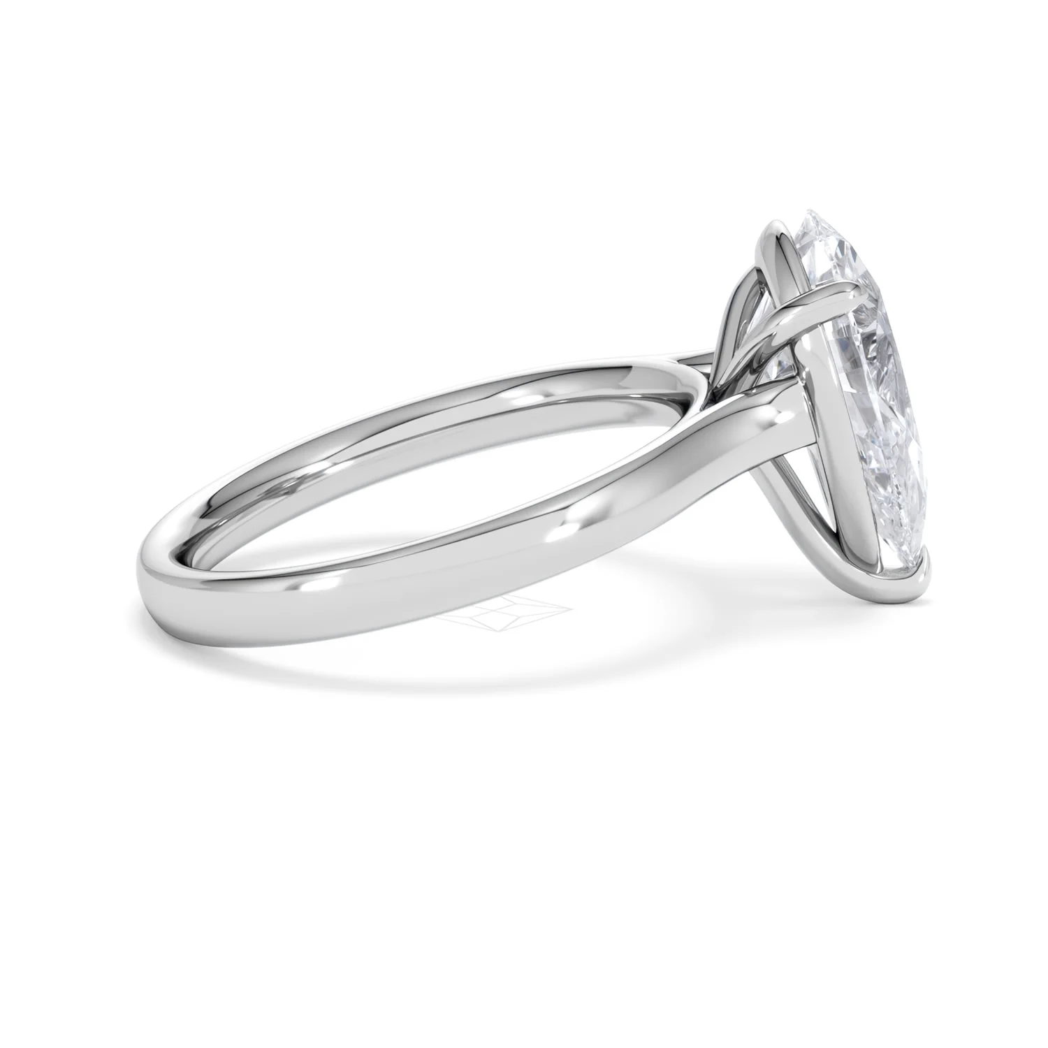 Amora Pear 3.00ct Lab Diamond Engagement Ring G/VS Set in 18K White Gold - Image 29