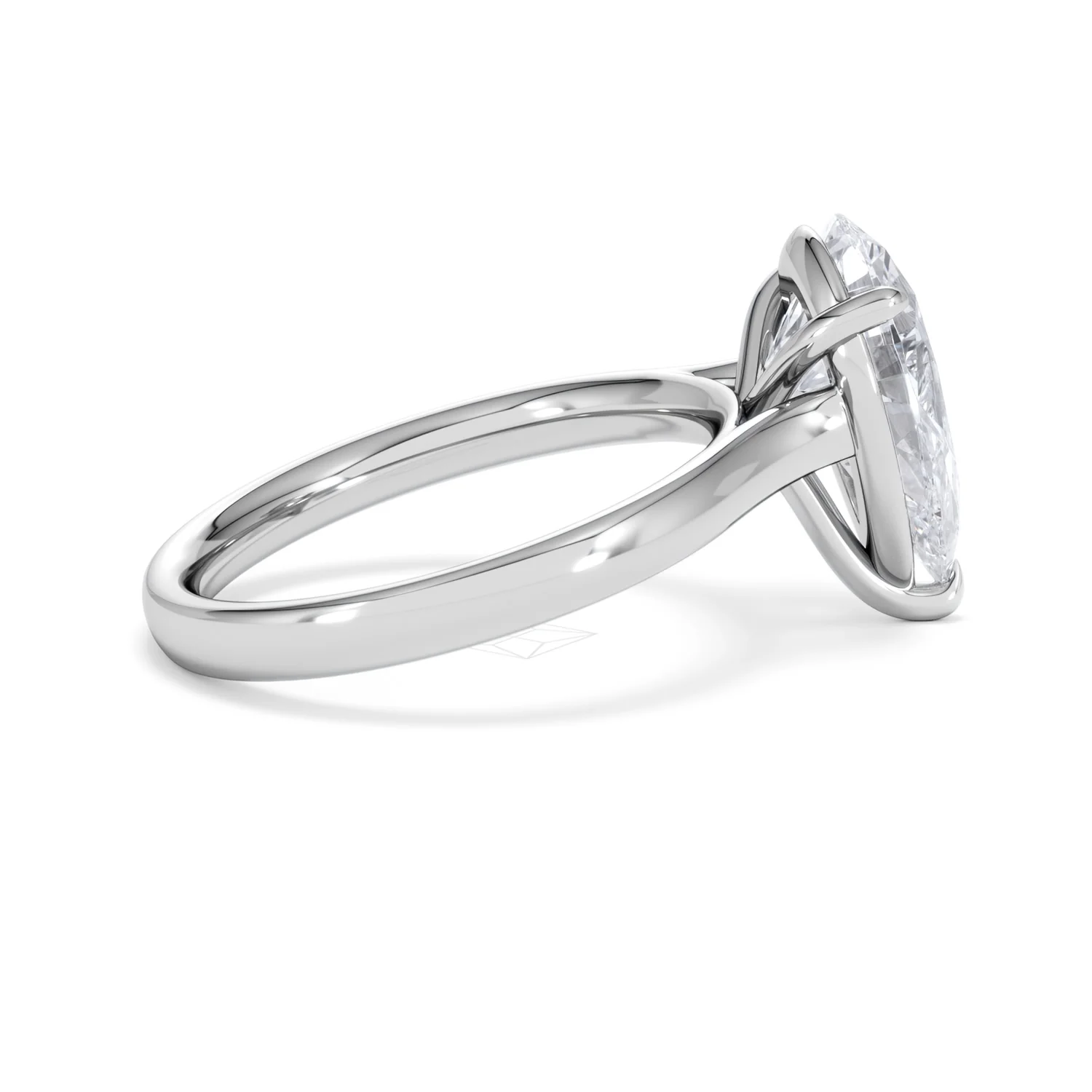 Amora Pear 3.00ct Lab Diamond Engagement Ring G/VS Set in 18K White Gold - Image 30