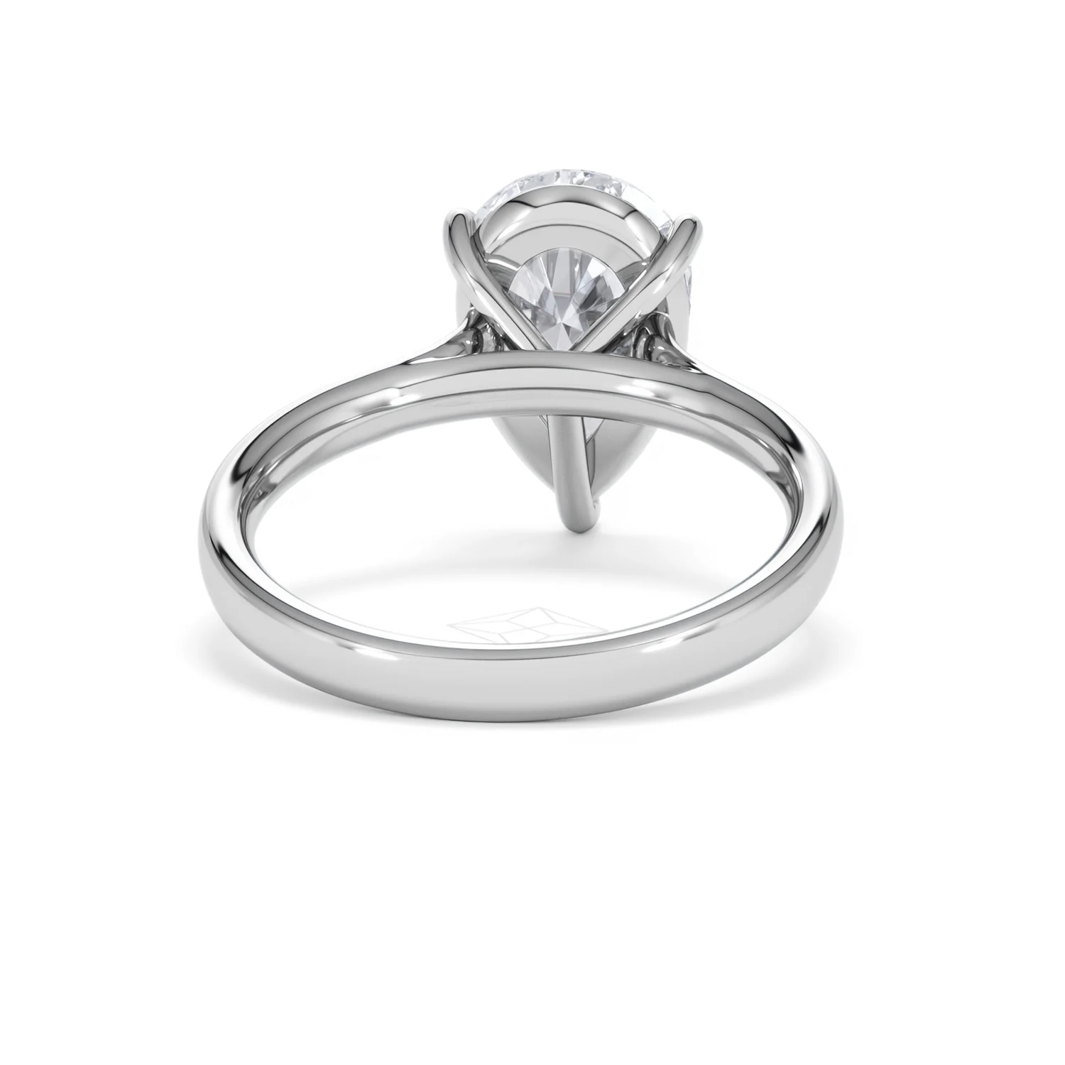 Amora Pear 3.00ct Lab Diamond Engagement Ring G/VS Set in 18K White Gold - Image 46