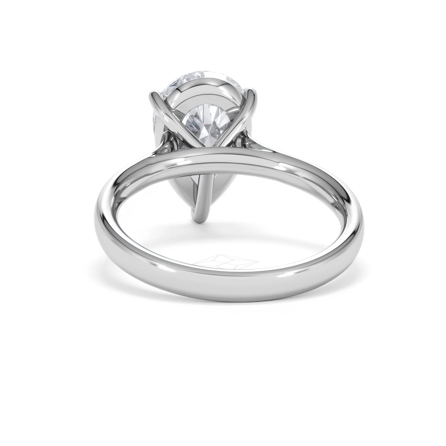 Amora Pear 3.00ct Lab Diamond Engagement Ring G/VS Set in 18K White Gold - Image 50