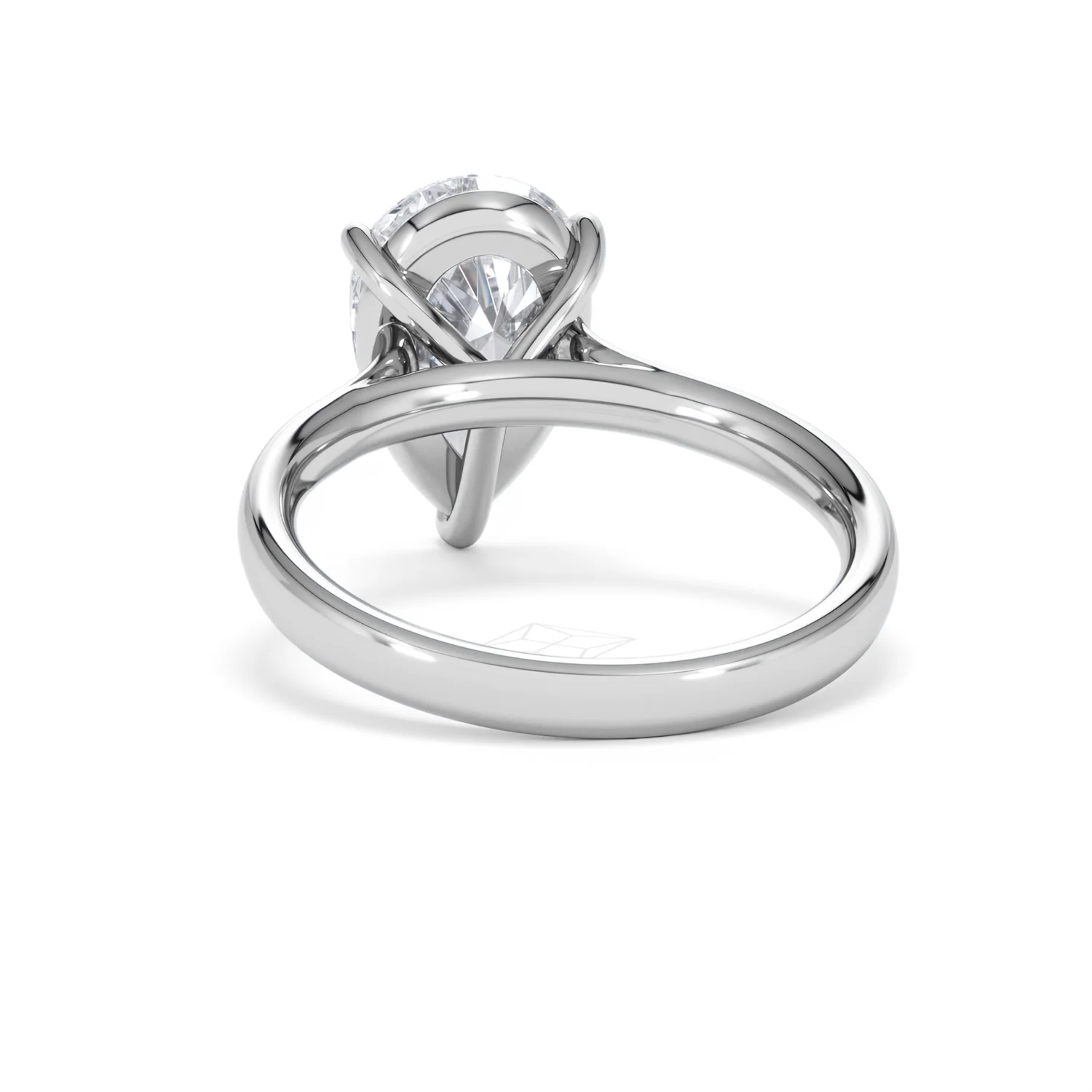 Amora Pear 3.00ct Lab Diamond Engagement Ring G/VS Set in 18K White Gold - Image 51