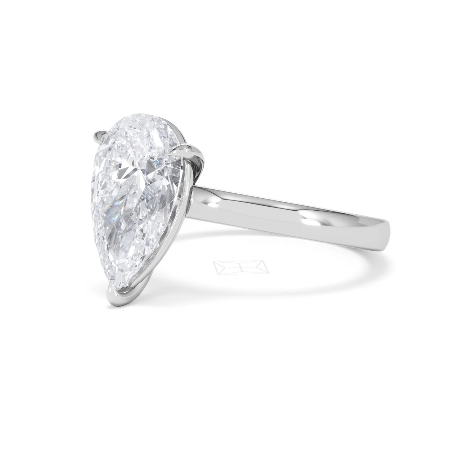 Amora Pear 3.00ct Lab Diamond Engagement Ring G/VS Set in 18K White Gold - Image 79