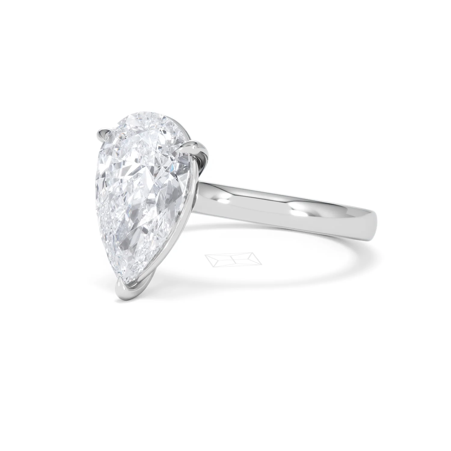 Amora Pear 3.00ct Lab Diamond Engagement Ring G/VS Set in 18K White Gold - Image 80