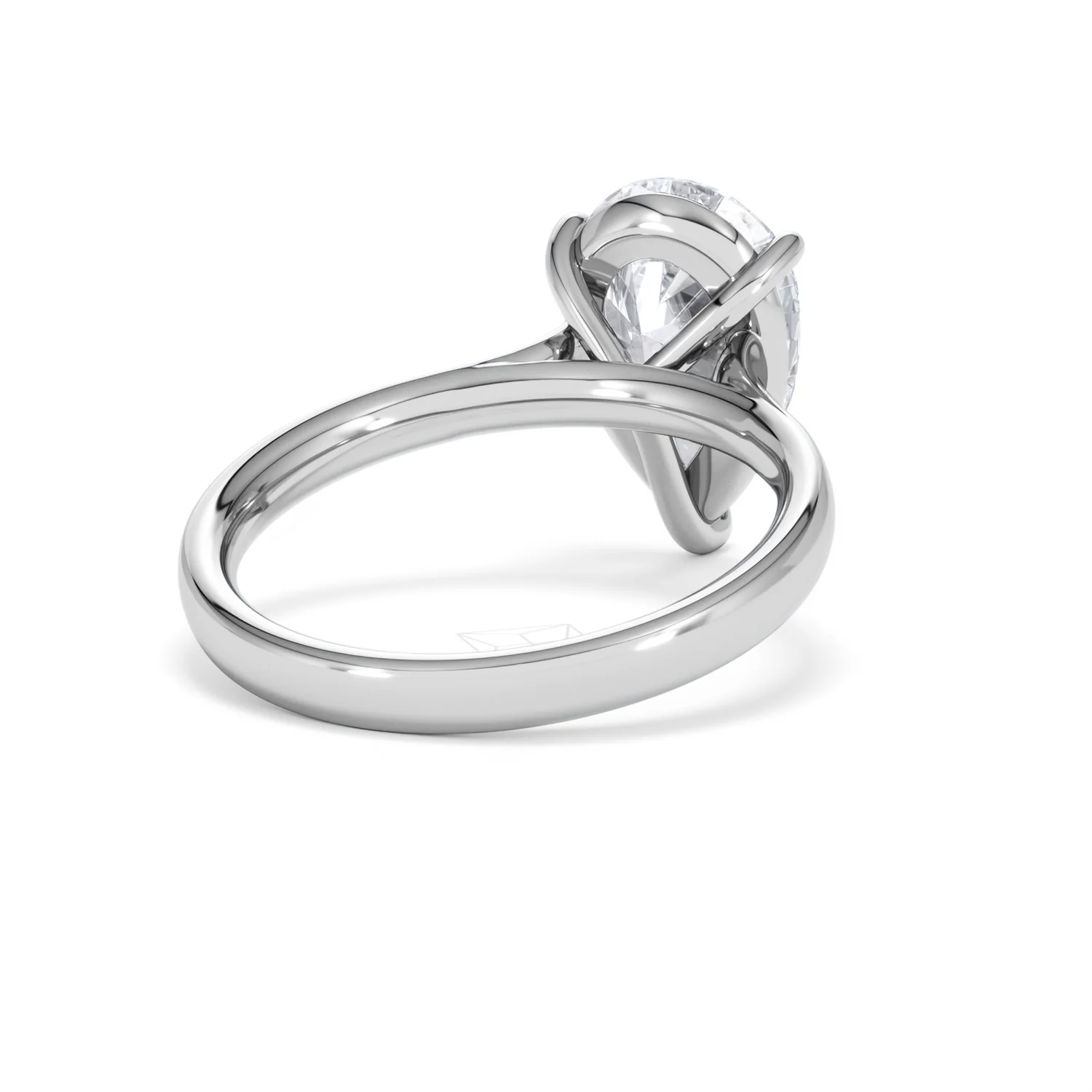 Amora Pear 3.00ct Lab Diamond Engagement Ring G/VS Set in Platinum - Image 42