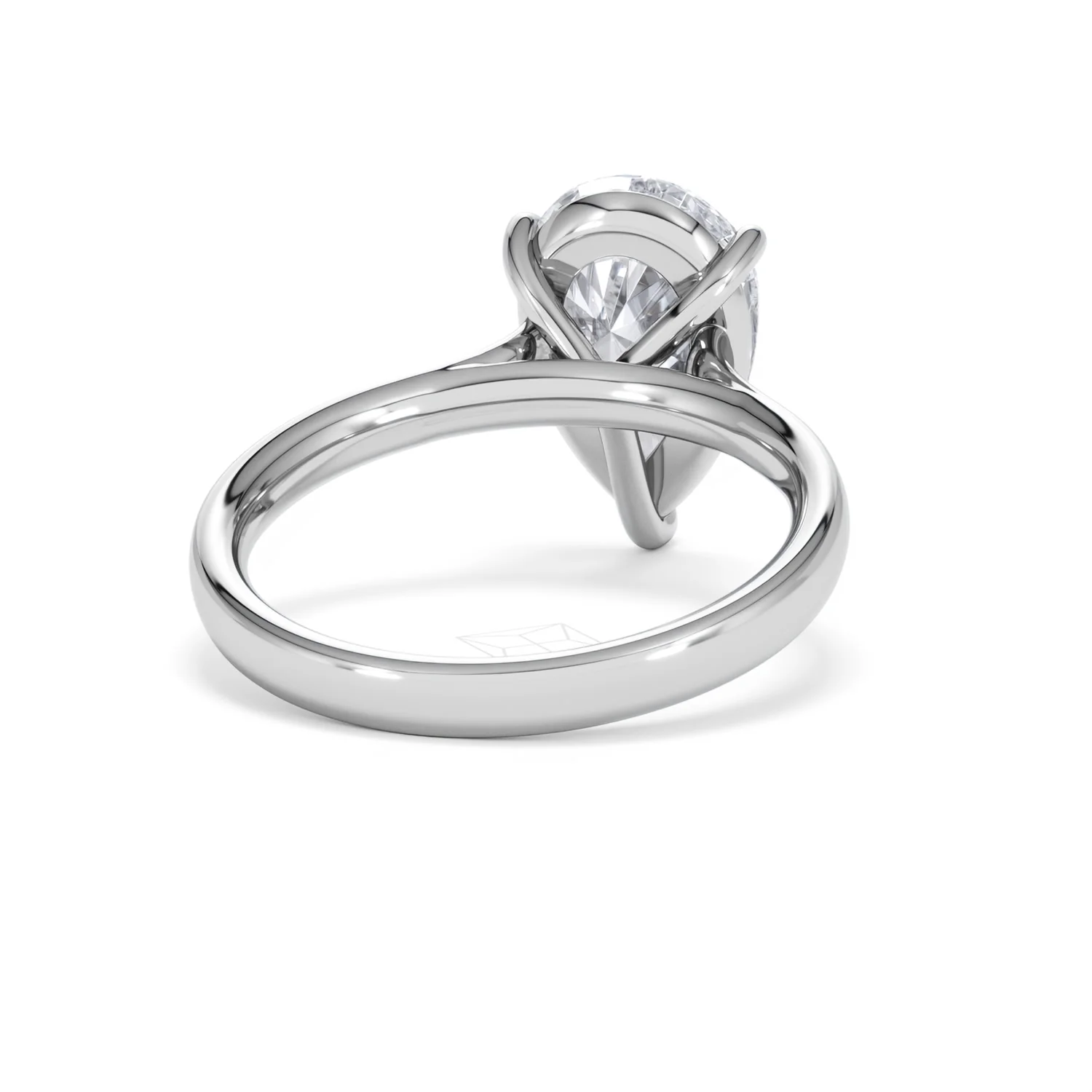 Amora Pear 3.00ct Lab Diamond Engagement Ring G/VS Set in Platinum - Image 44