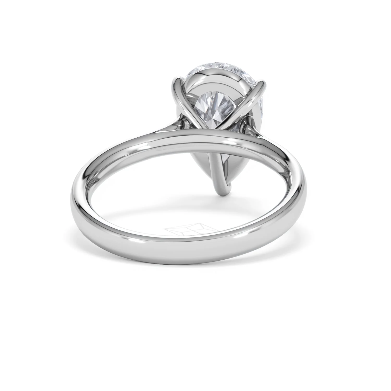 Amora Pear 3.00ct Lab Diamond Engagement Ring G/VS Set in Platinum - Image 45