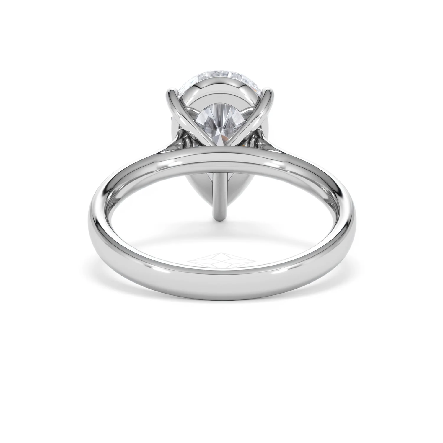 Amora Pear 3.00ct Lab Diamond Engagement Ring G/VS Set in Platinum - Image 48